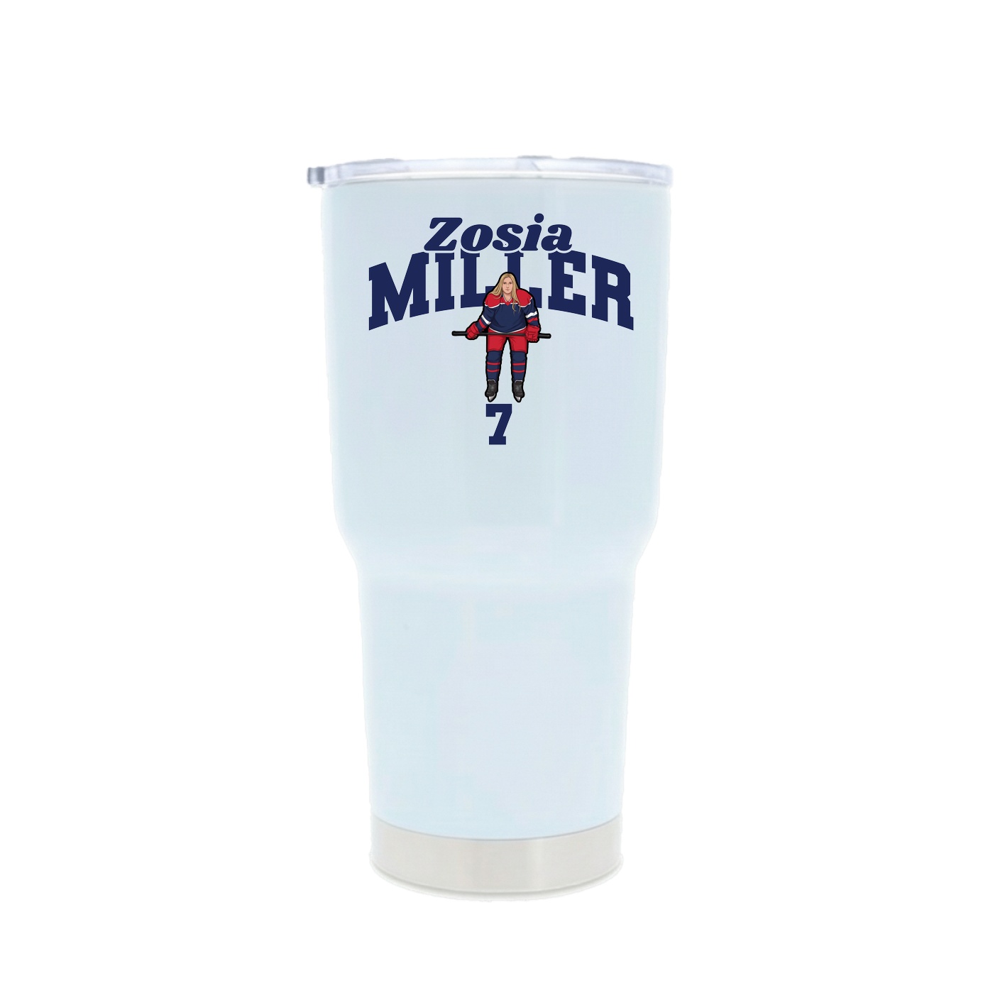 30oz Stainless Steel Tumbler — Signature Arch in White