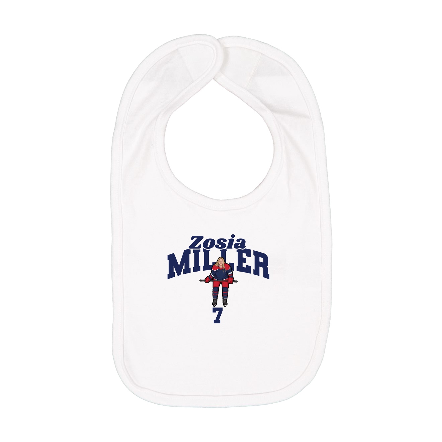 Infant Bib — Signature Arch in White