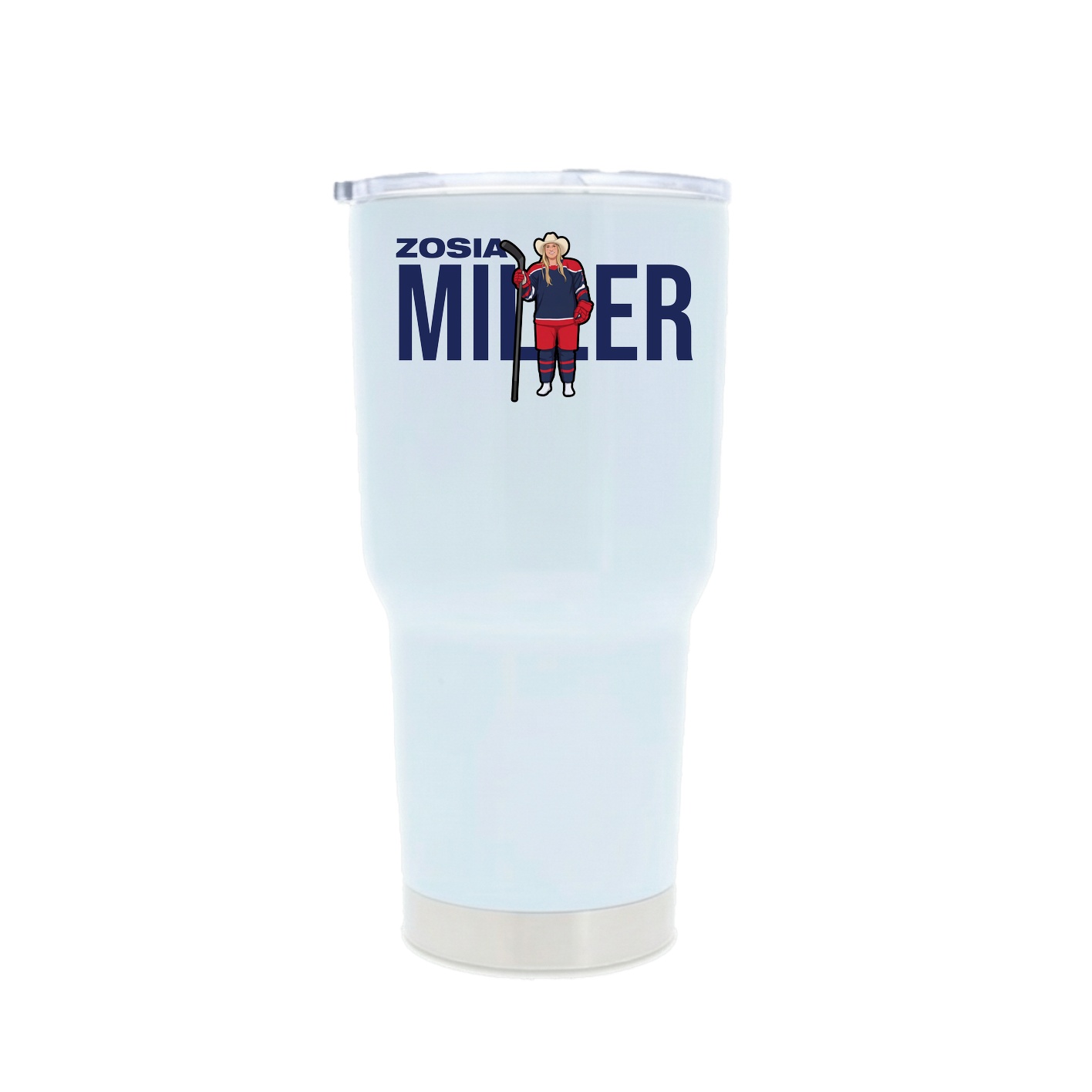 30oz Stainless Steel Tumbler — Player Name in White
