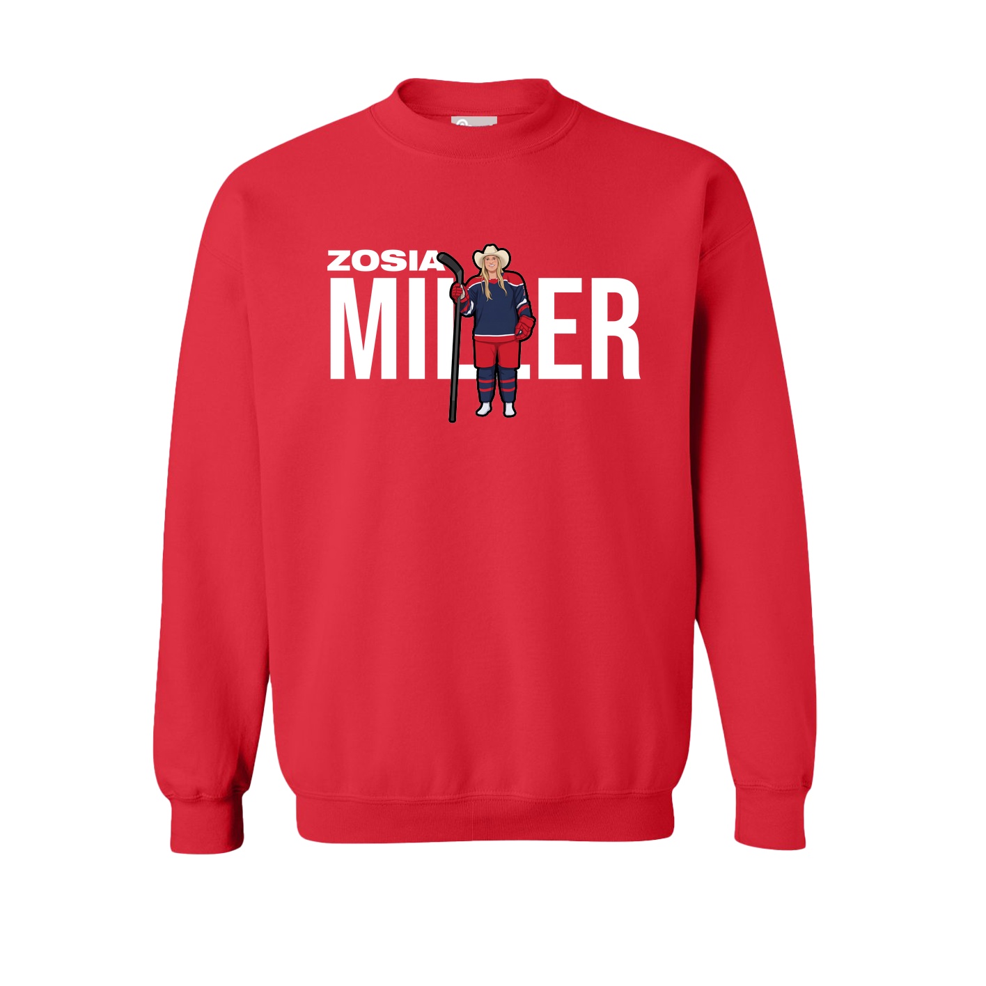 Fleece Crew — Player Name in Red