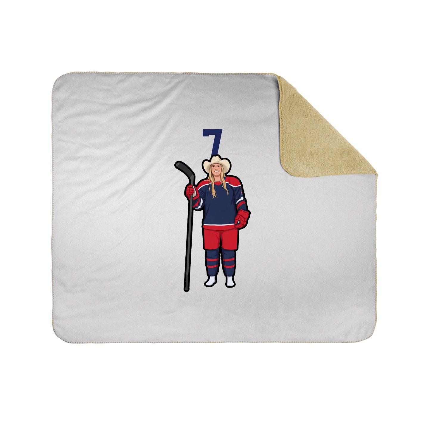Throw Blanket — Number Top in White