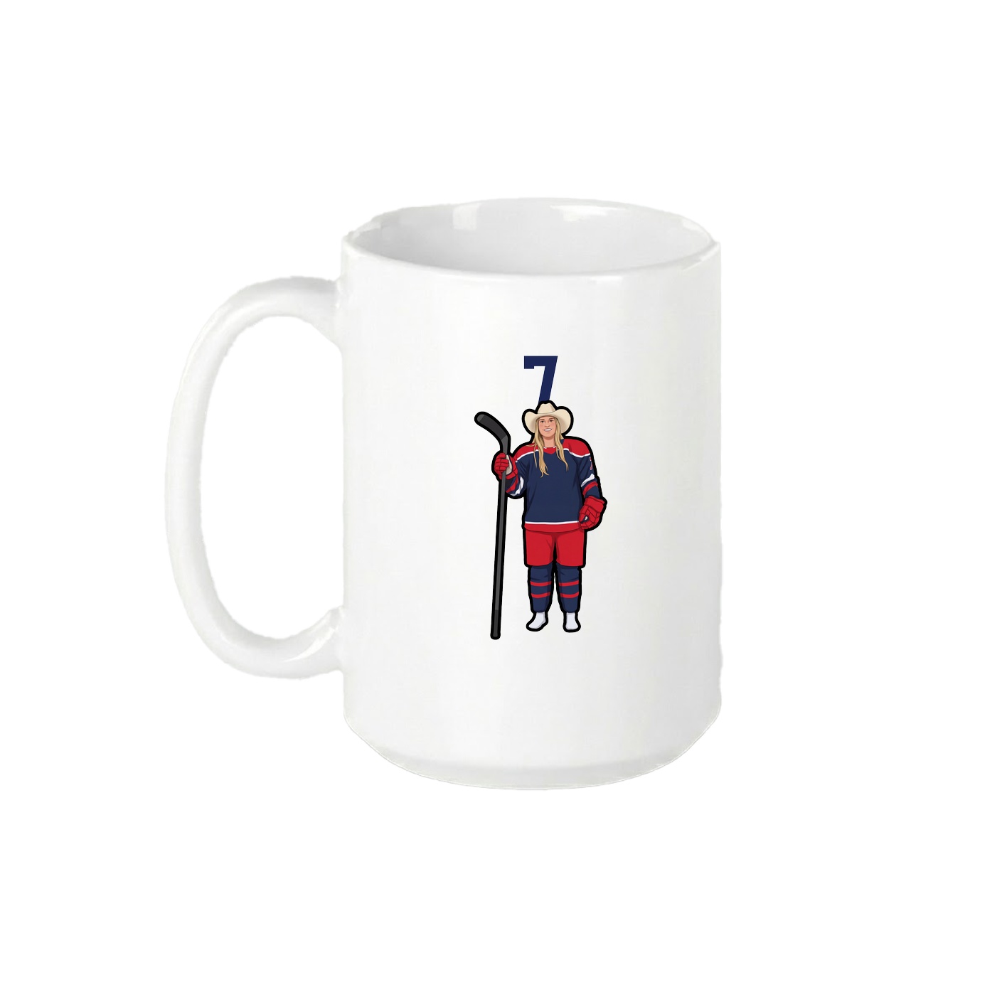 15oz Coffee Mug — Number Top in White