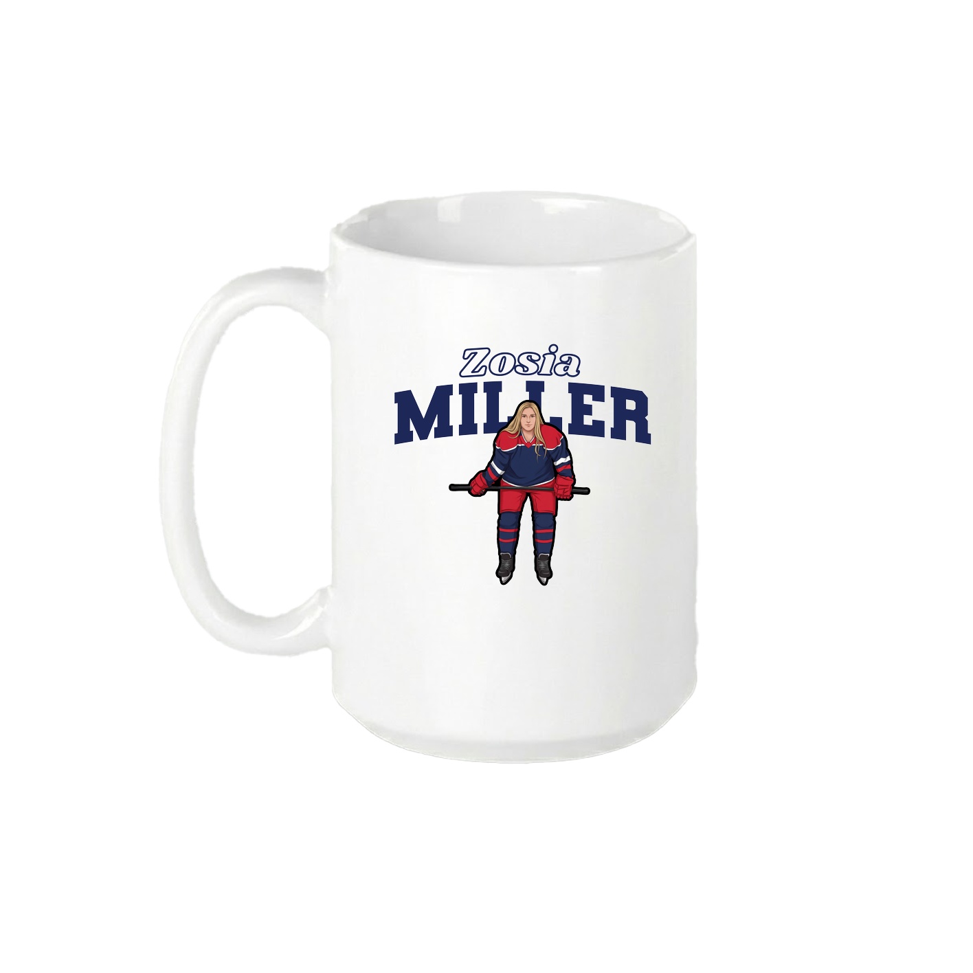 15oz Coffee Mug — Name Arch in White