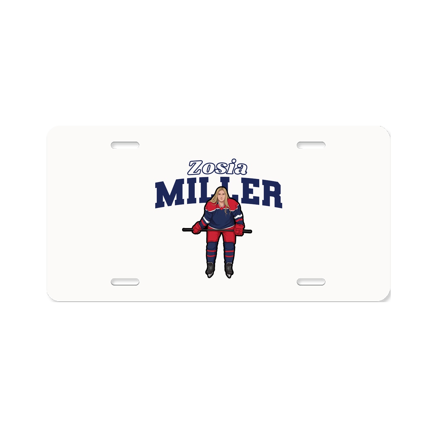 License Plate — Name Arch in Classic