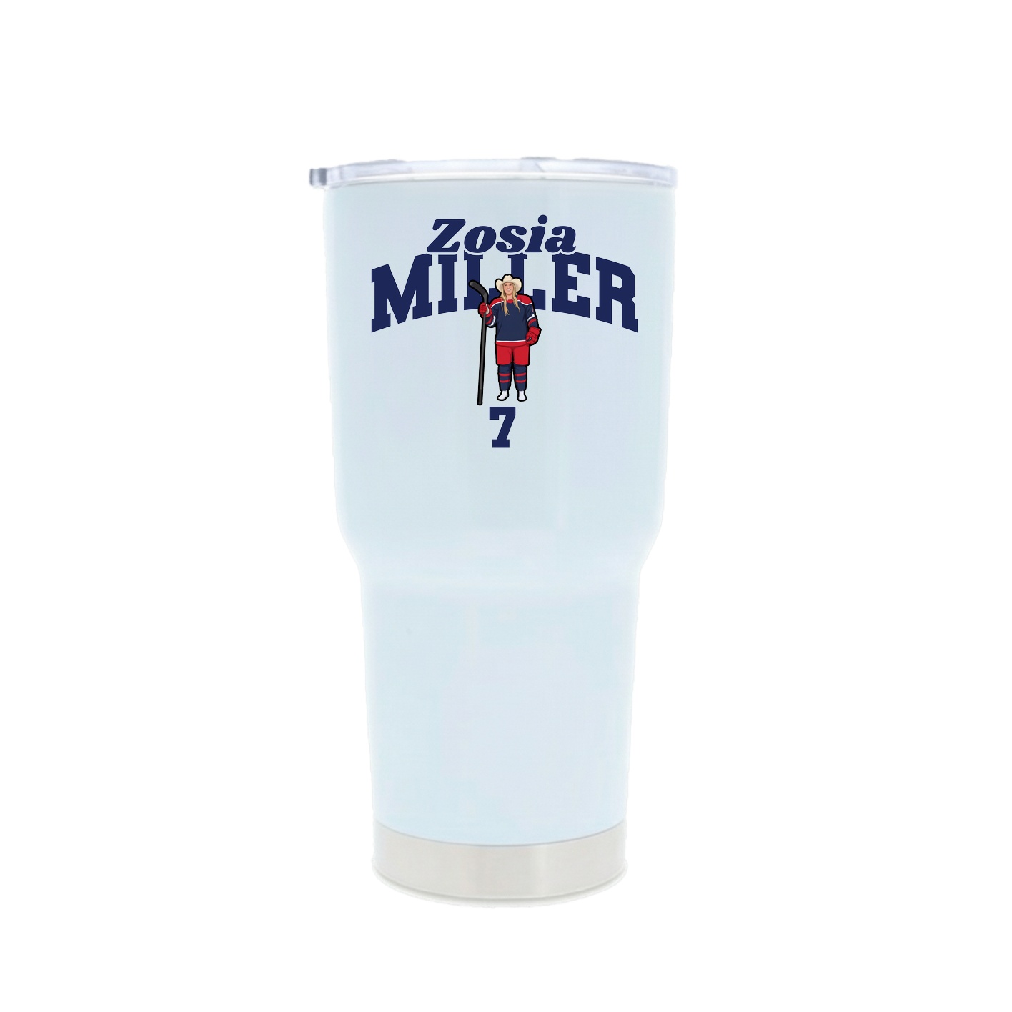 30oz Stainless Steel Tumbler — Signature Arch in White
