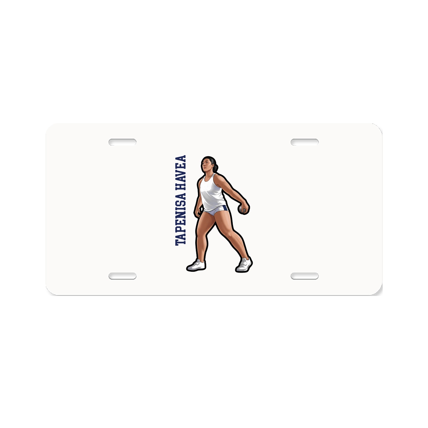 License Plate — Name Vertical in Classic