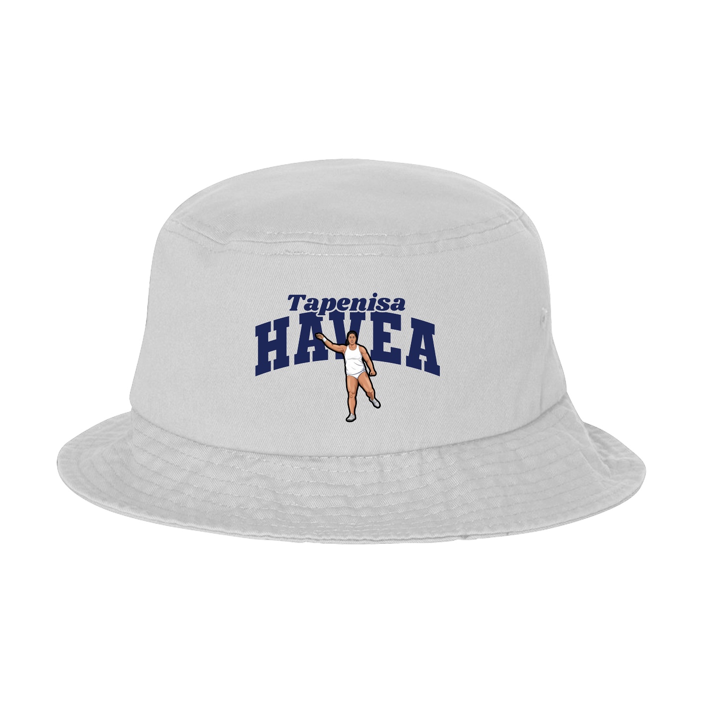 Bucket Cap — Signature Arch in White