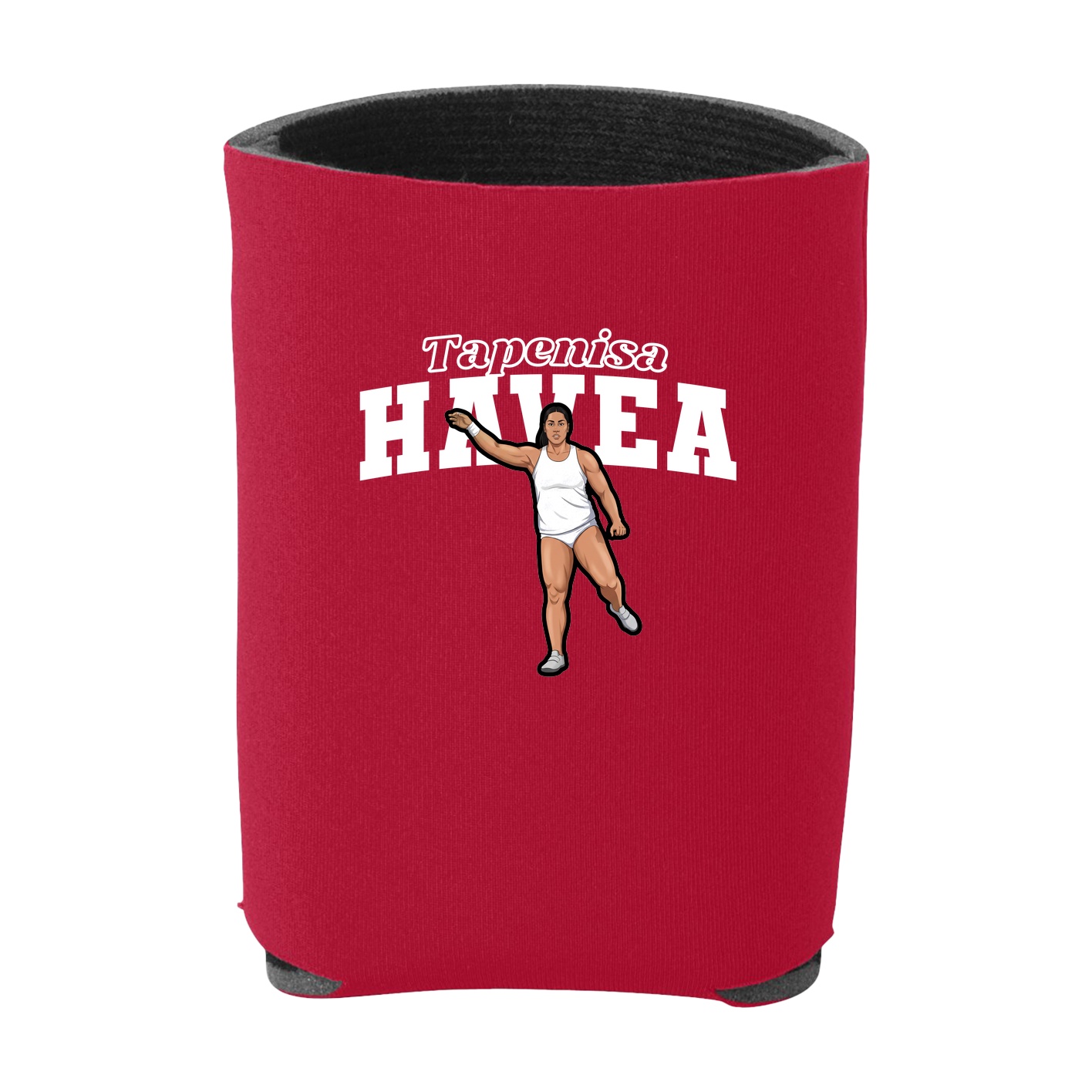 Can Holder — Name Arch in Red