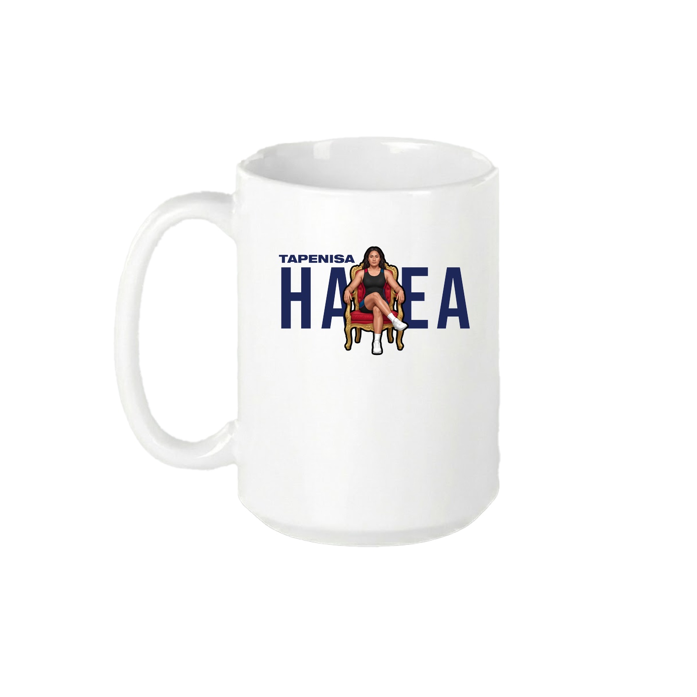 15oz Coffee Mug — Player Name in White