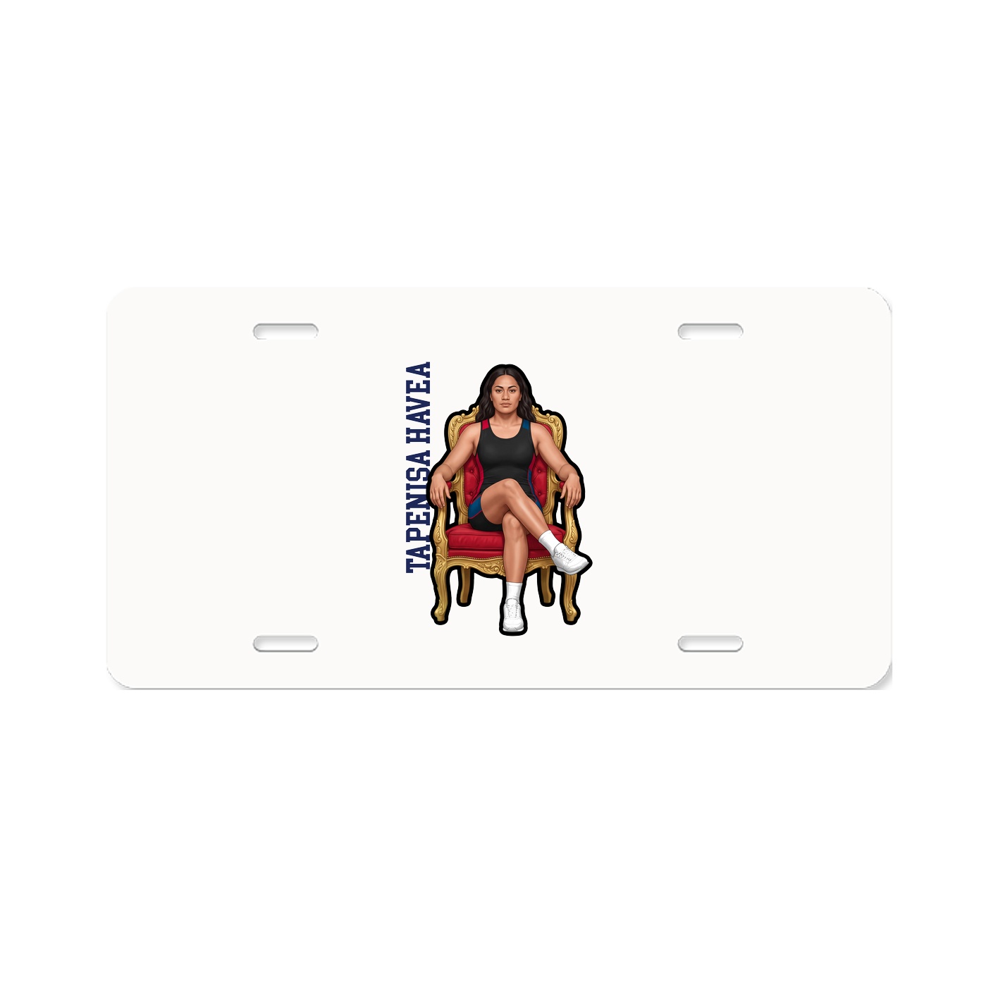 License Plate — Name Vertical in Classic