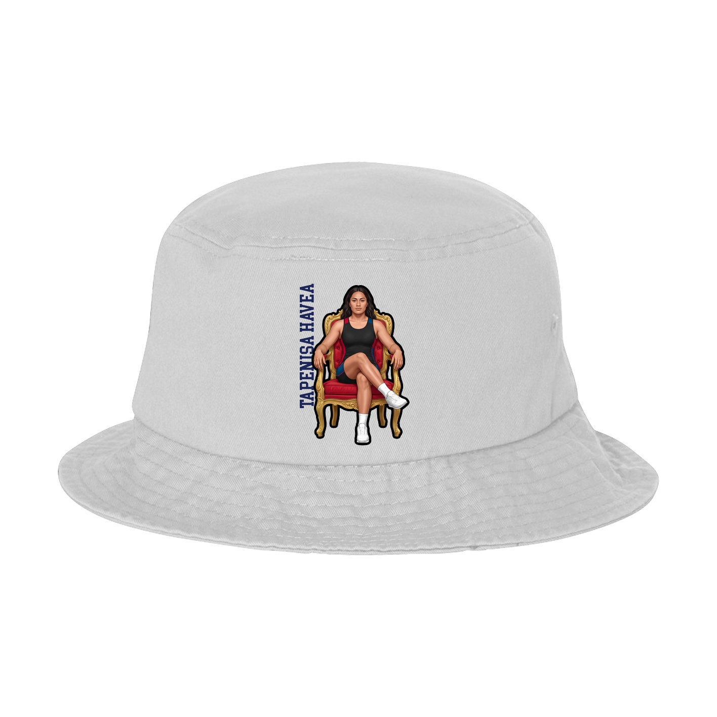 Bucket Cap — Name Vertical in White