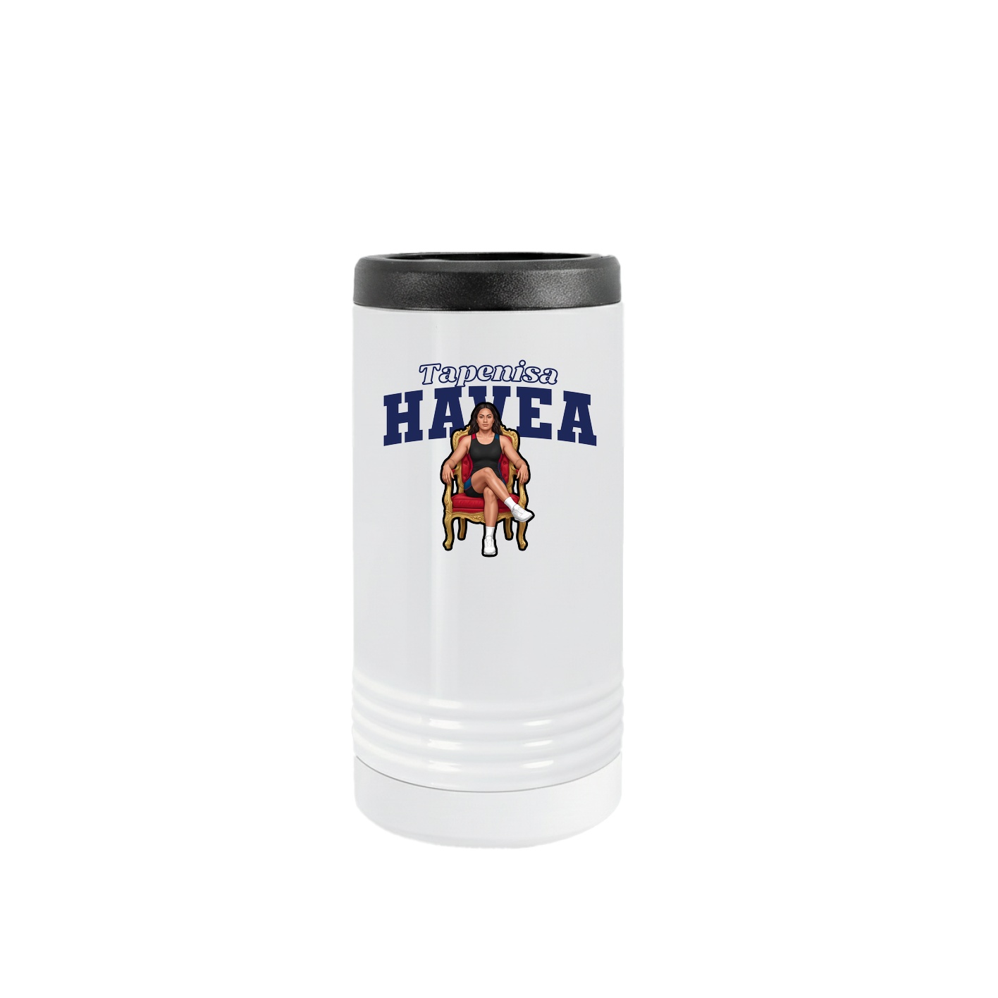 Slim Beverage Holder — Name Arch in White
