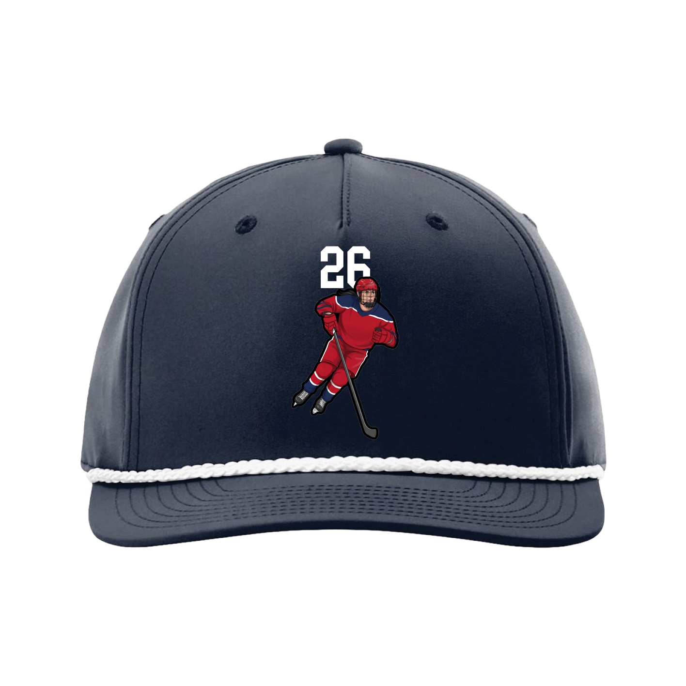Five-Panel Classic Rope Cap — Number Top in Navy