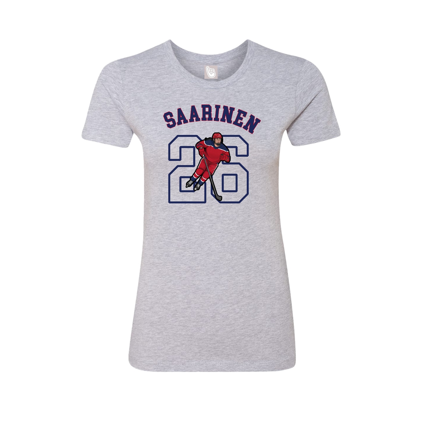 Fitted Women's Tee — Shirsey Arch in Grey