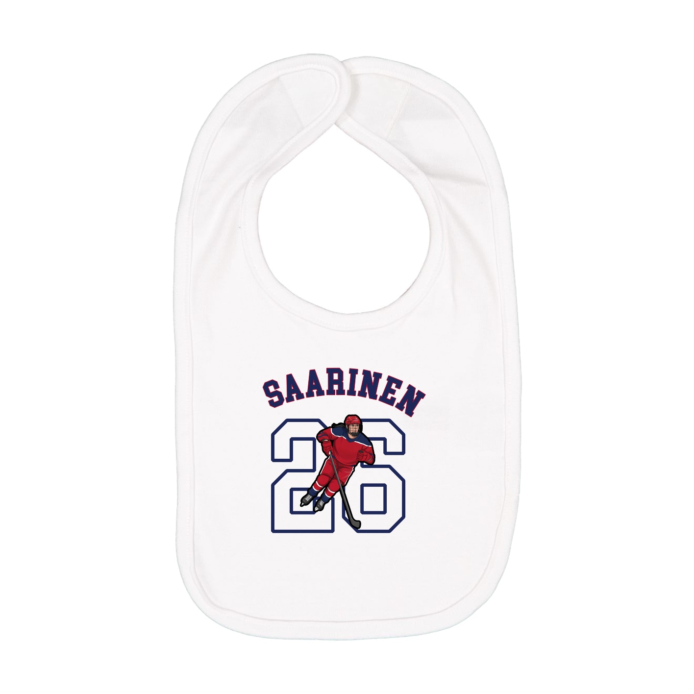 Infant Bib — Shirsey Arch in White