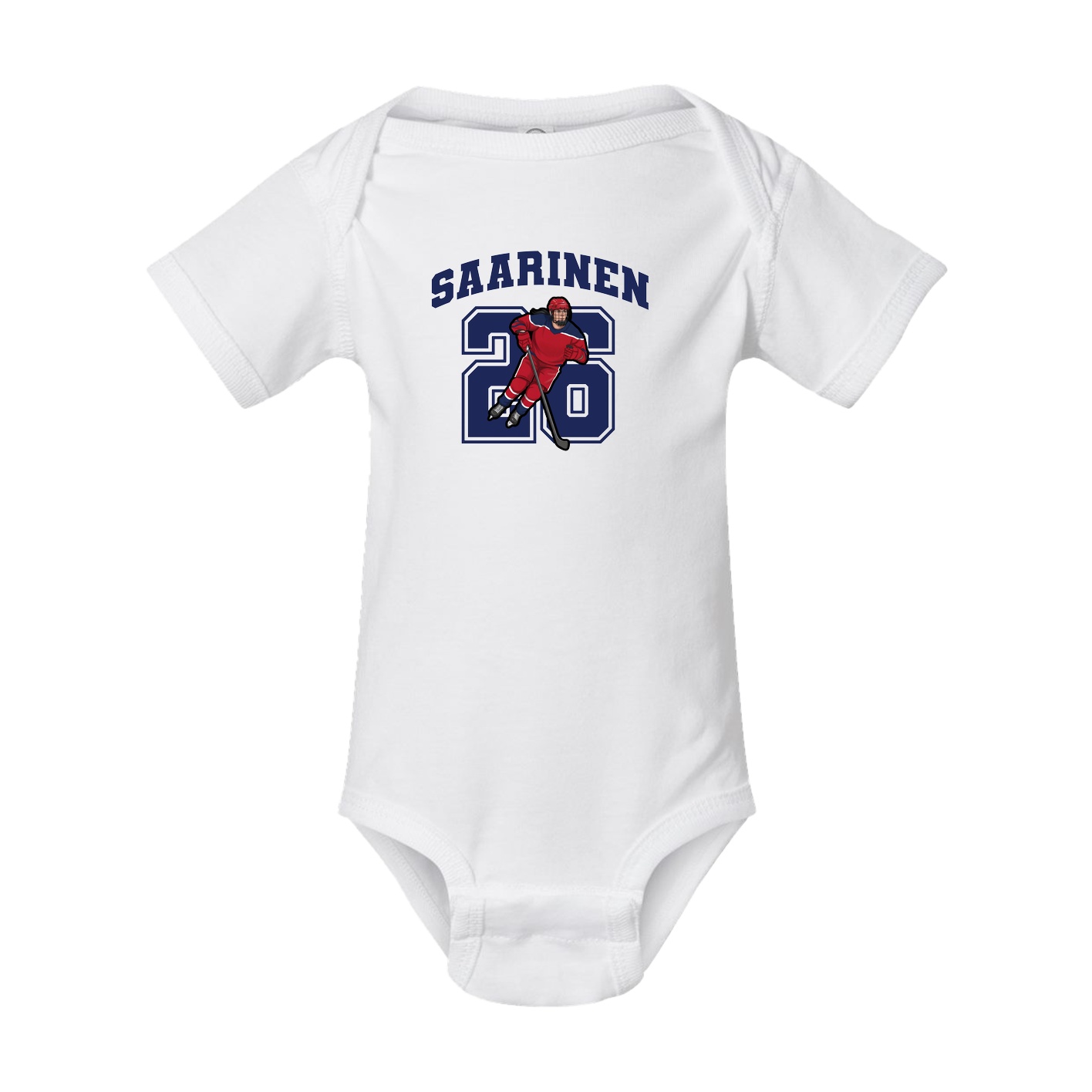 Baby Onesie — Number in White