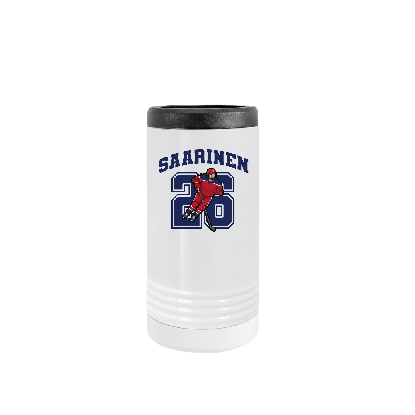Slim Beverage Holder — Number in White