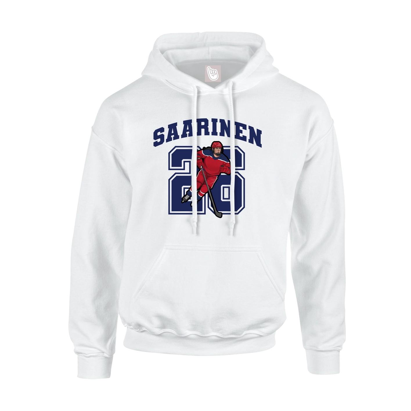 Hoodie — Number in White