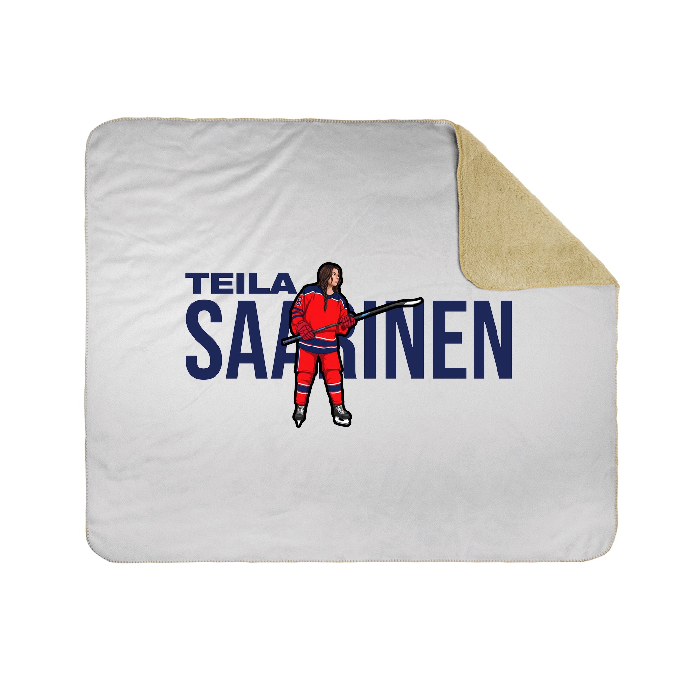 Throw Blanket — Player Name in White