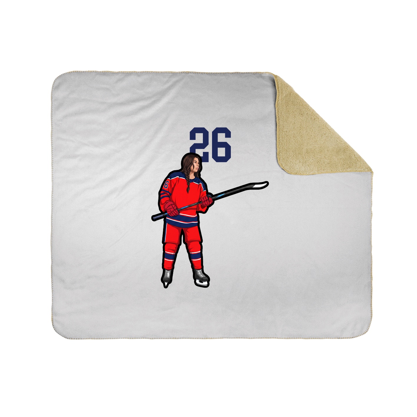 Throw Blanket — Number Top in White