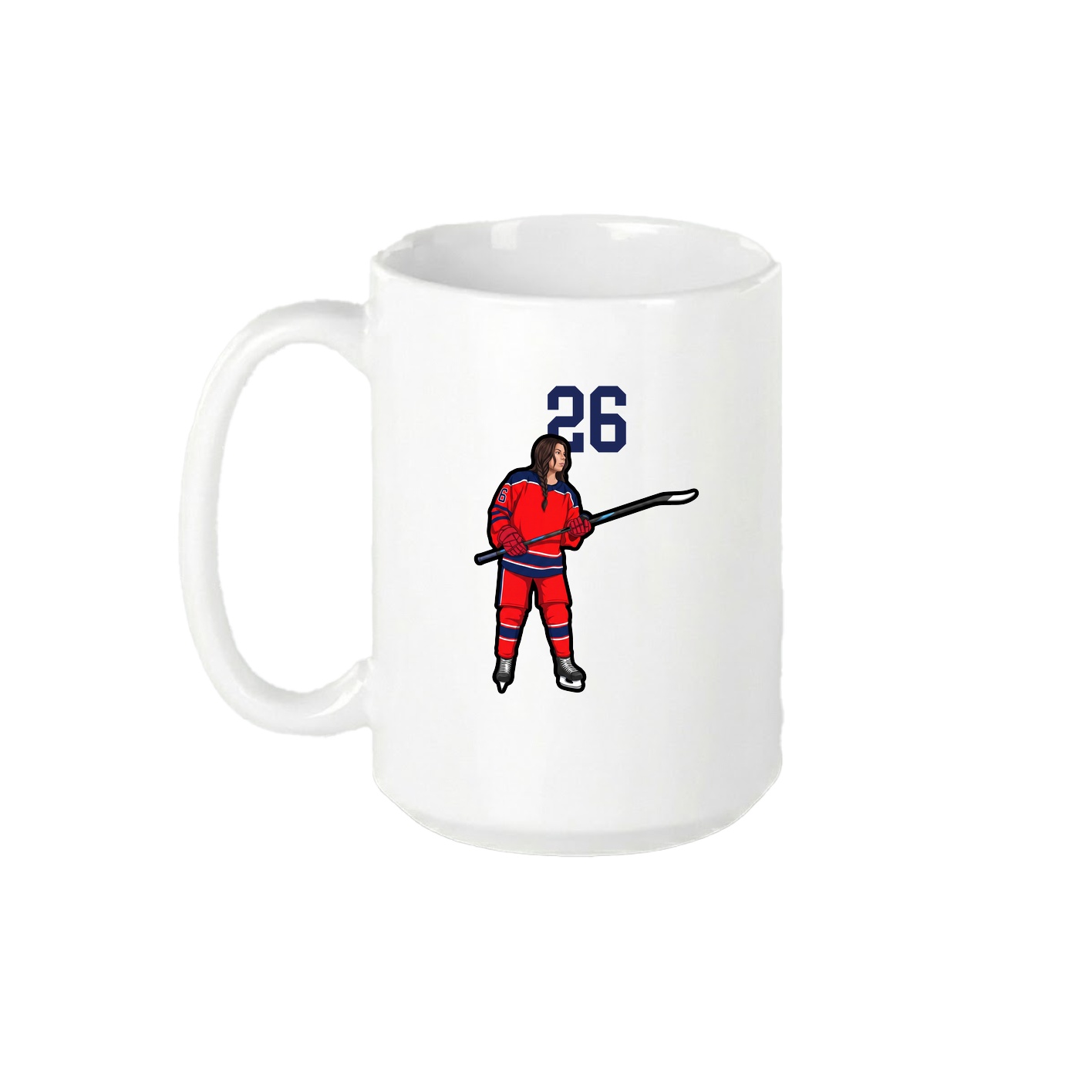 15oz Coffee Mug — Number Top in White