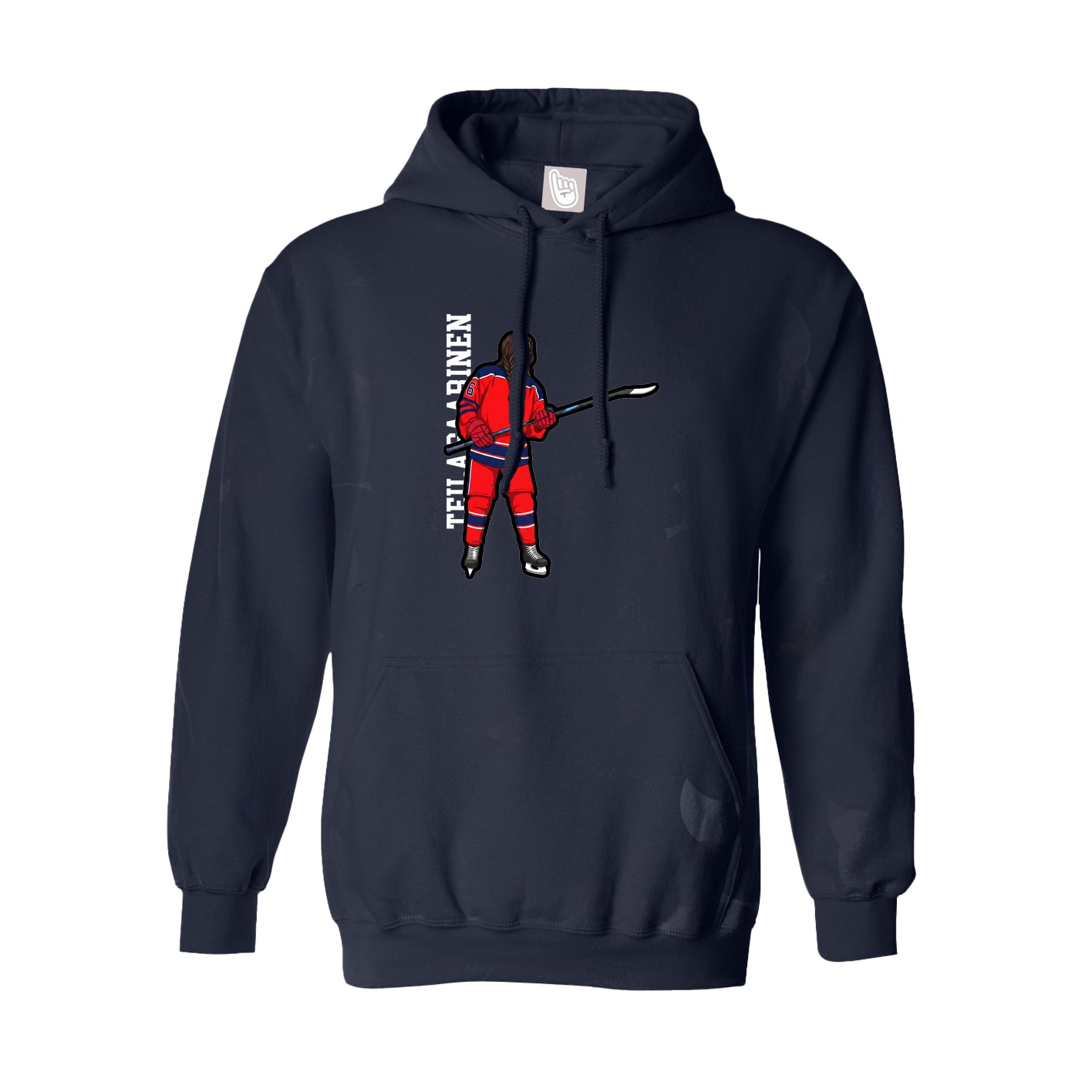 Youth Hoodie — Name Vertical in Navy