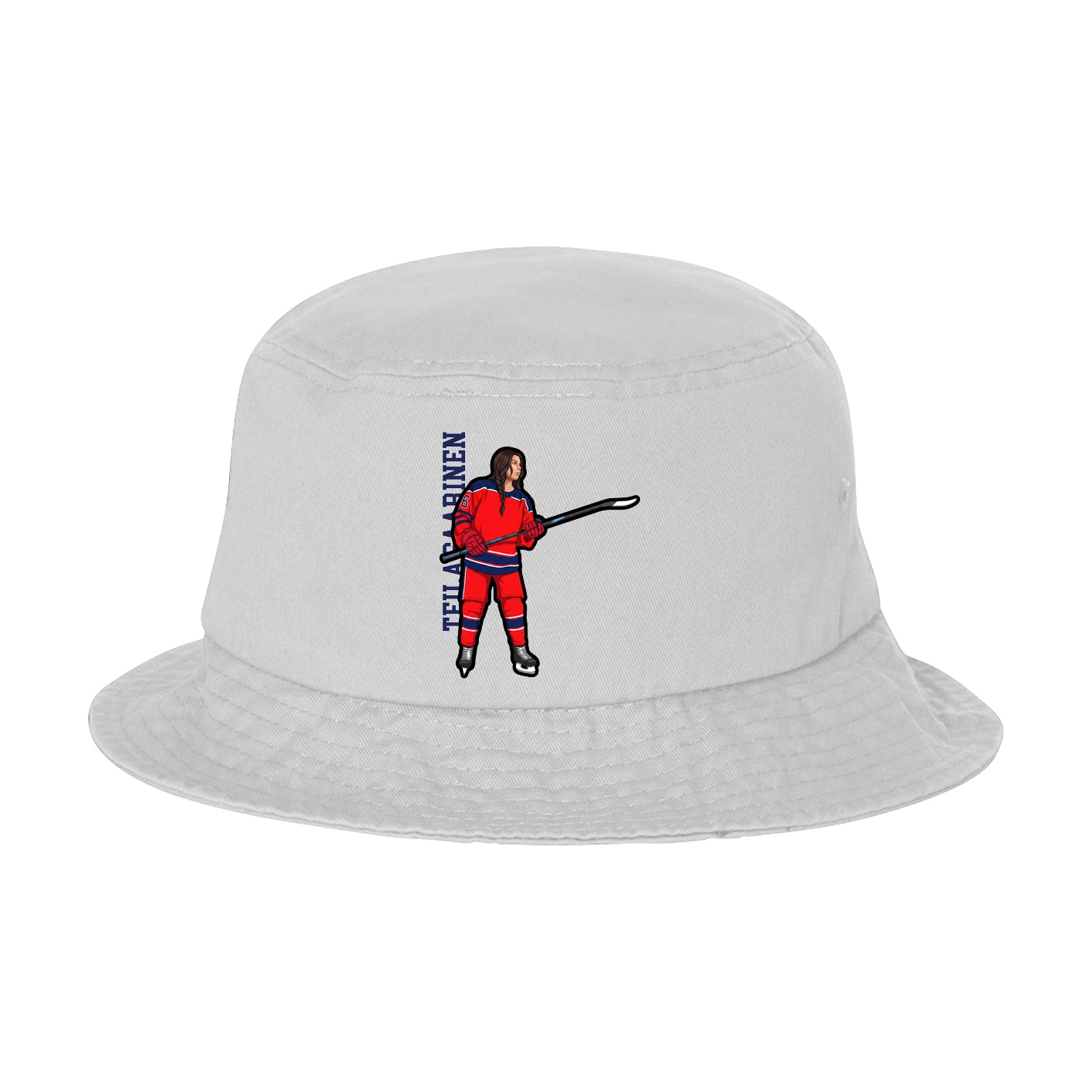 Bucket Cap — Name Vertical in White