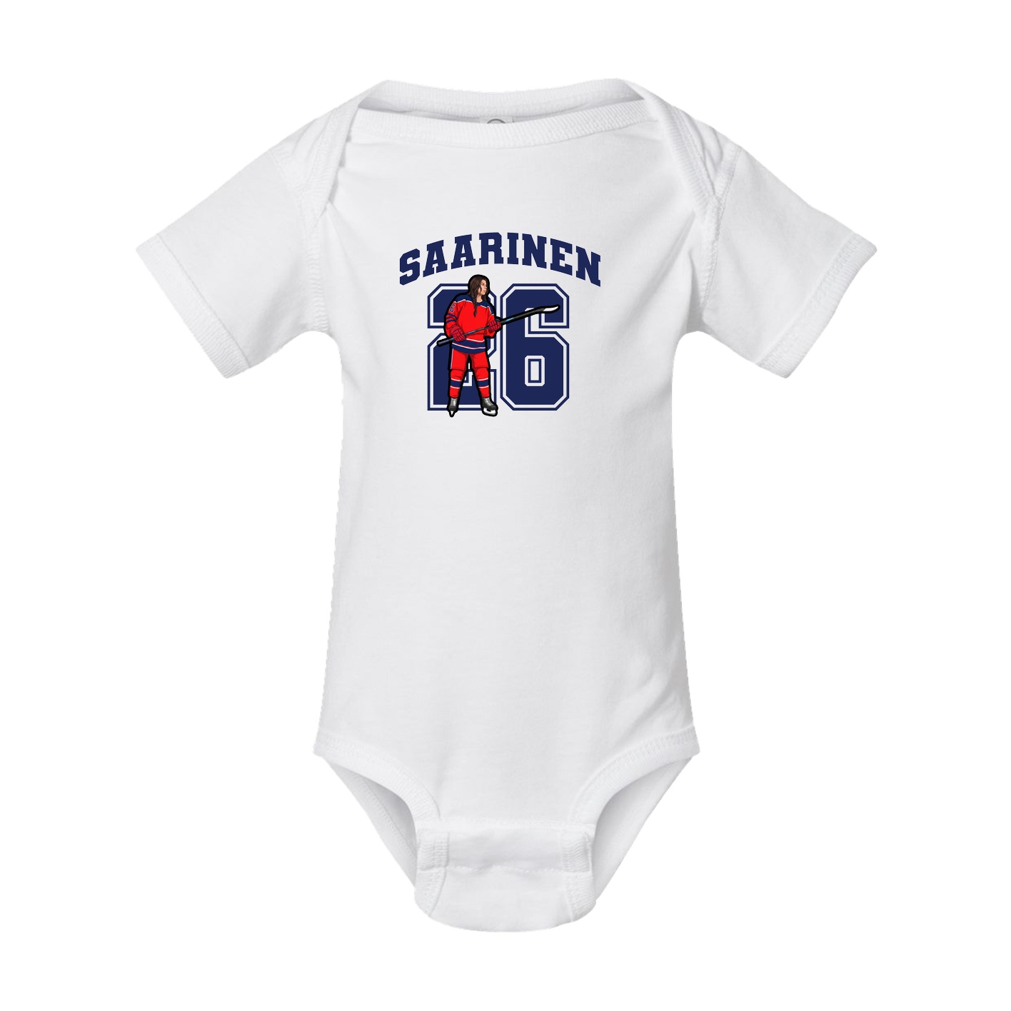 Baby Onesie — Number in White