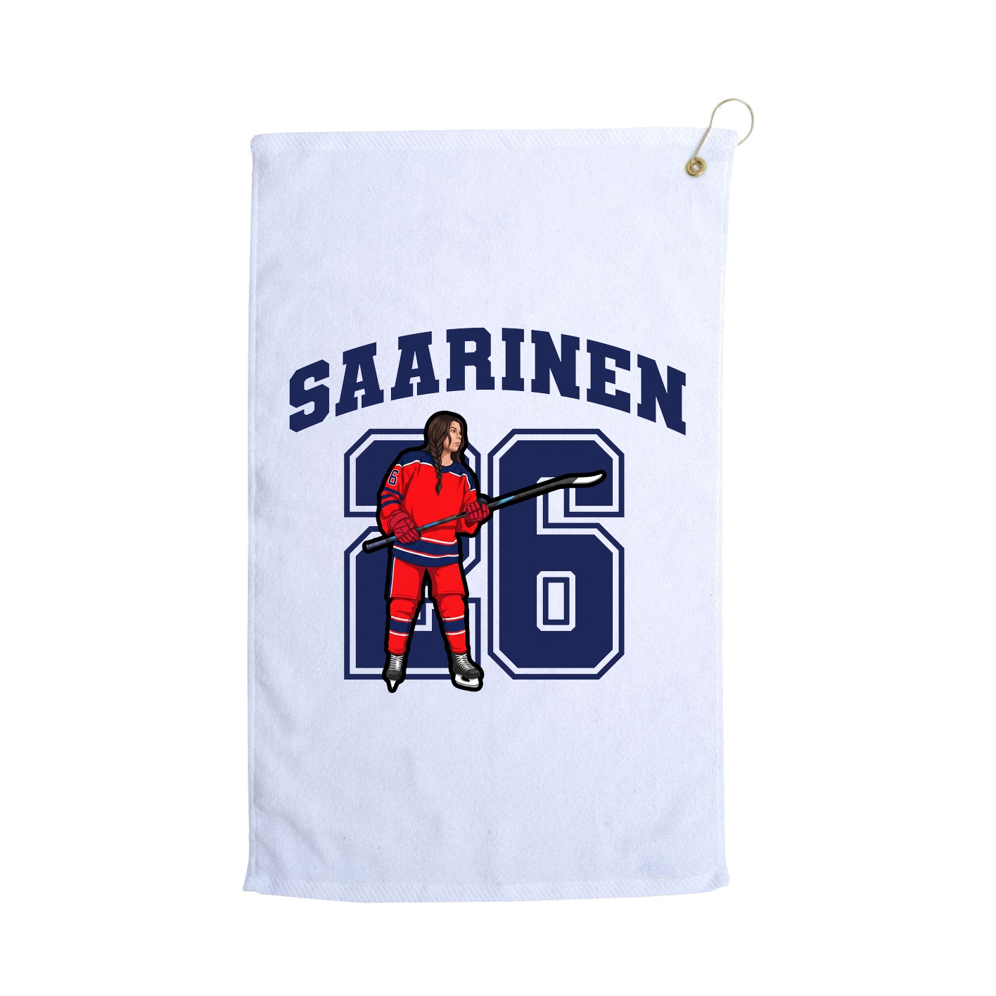 Golf Towel — Number in White