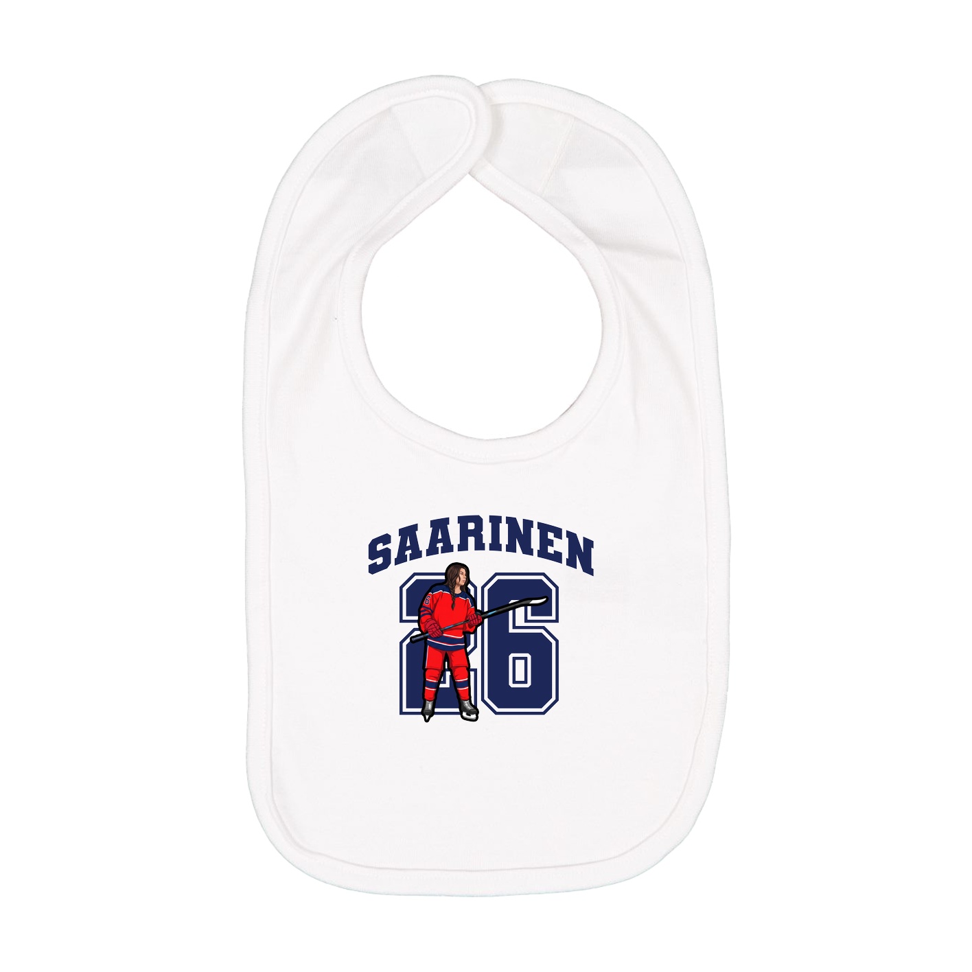 Infant Bib — Number in White