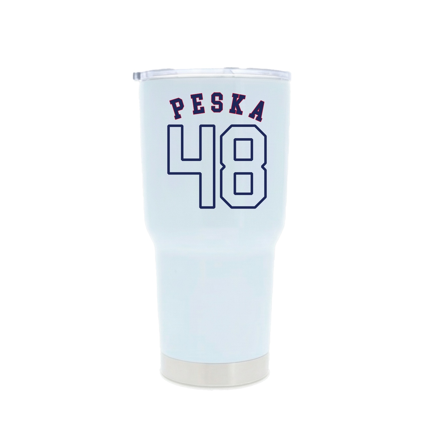 30oz Stainless Steel Tumbler — Shirsey Arch in White
