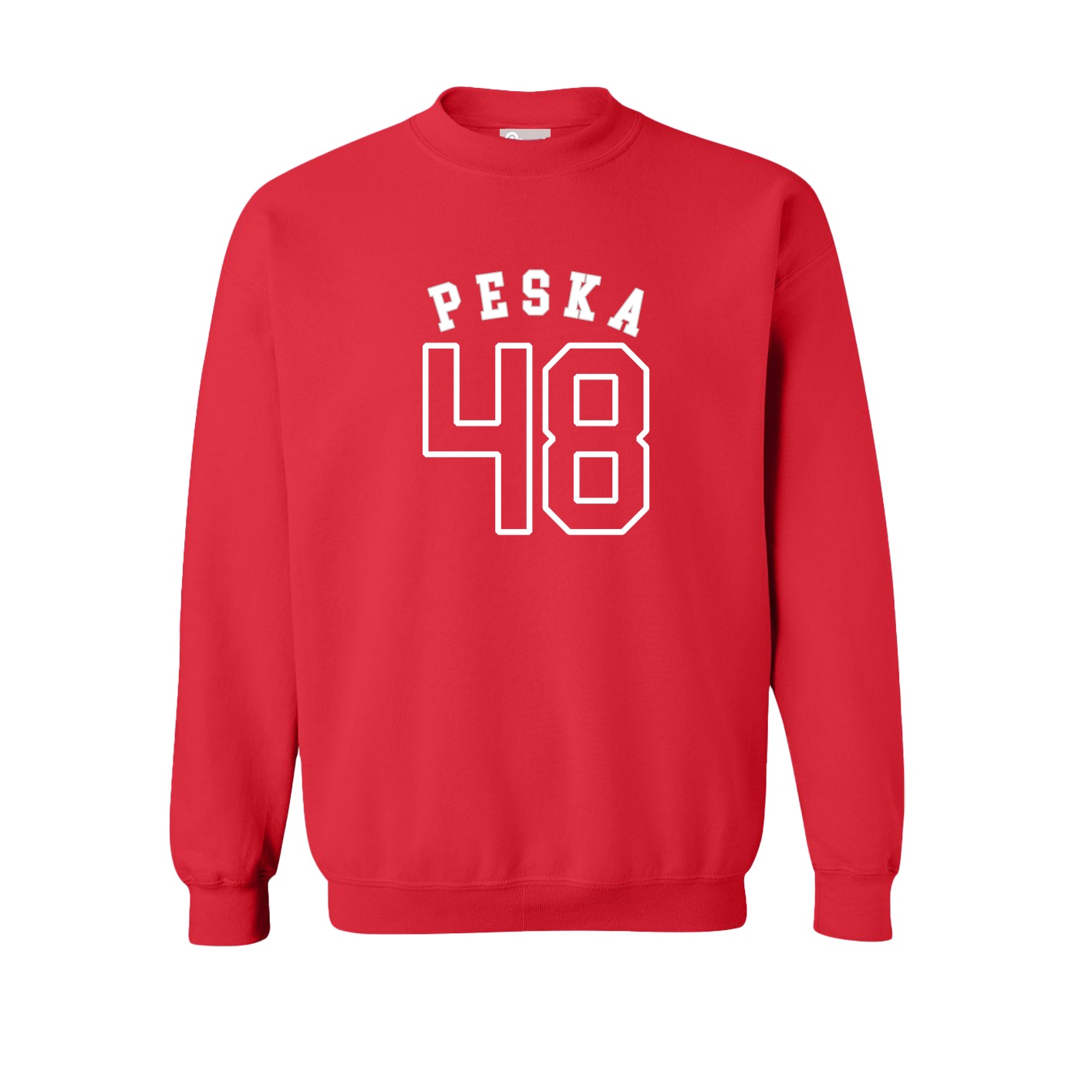Fleece Crew — Shirsey Arch in Red