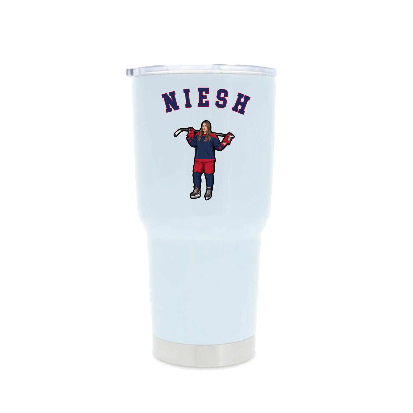 30oz Stainless Steel Tumbler — Shirsey Arch in White