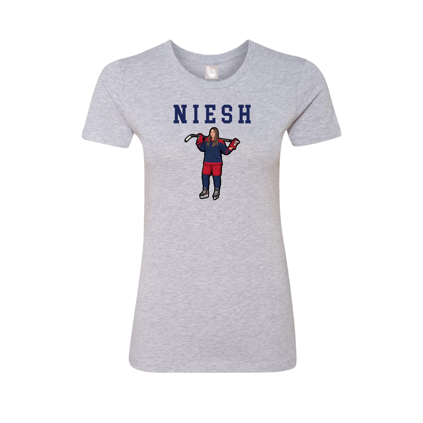 Fitted Women's Tee — Shirsey in Grey