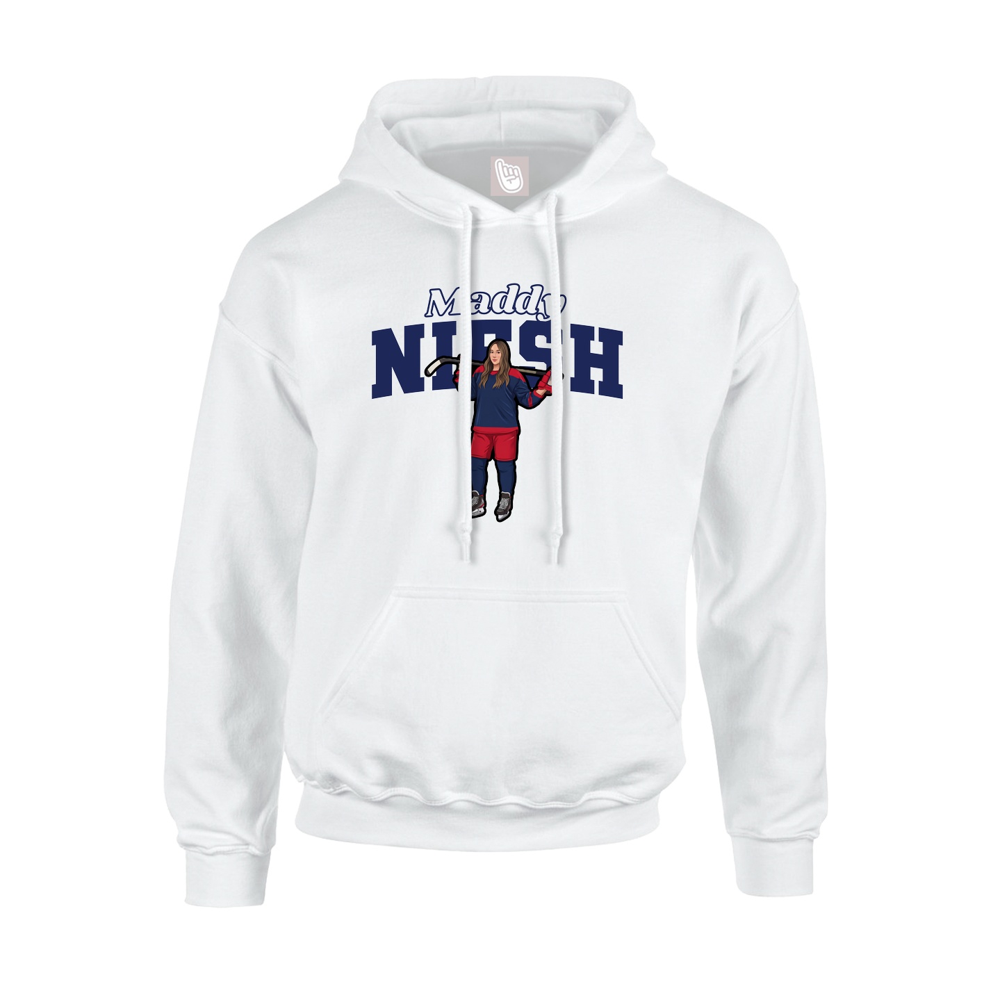 Hoodie — Name Arch in White