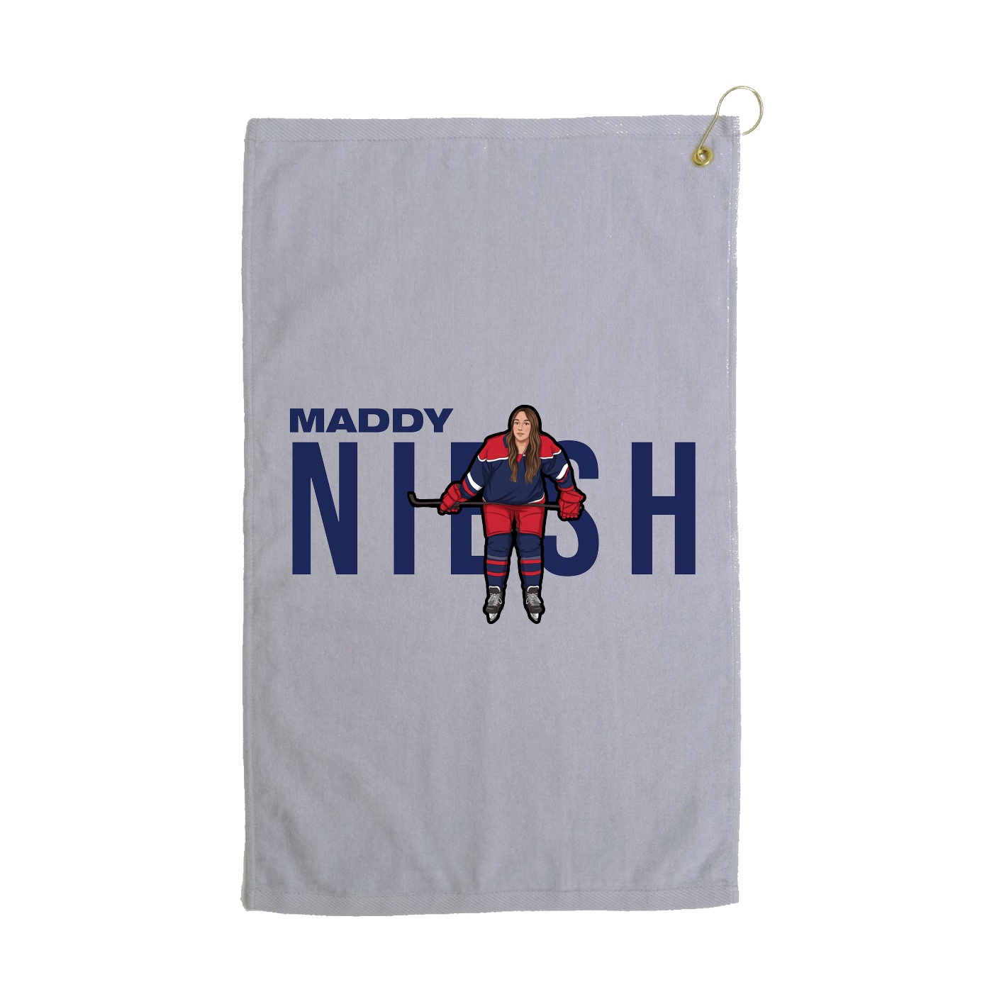 Golf Towel — Player Name in Grey