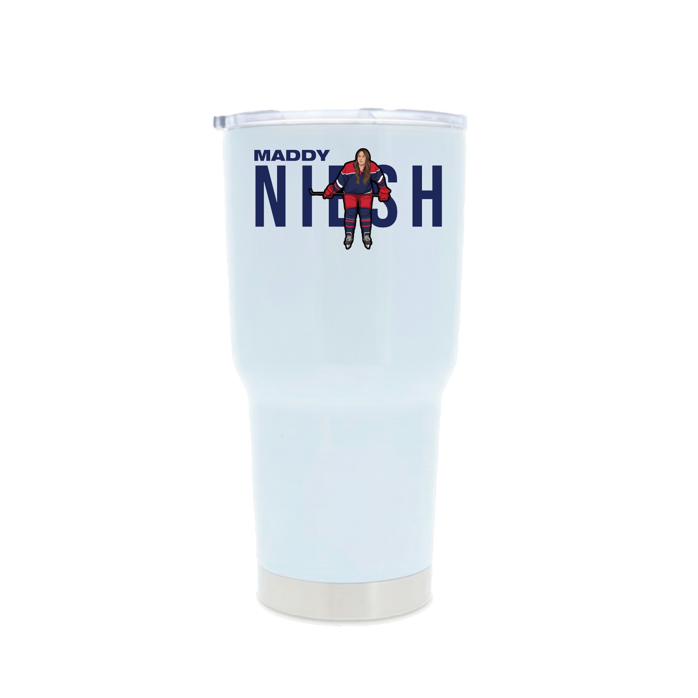 30oz Stainless Steel Tumbler — Player Name in White