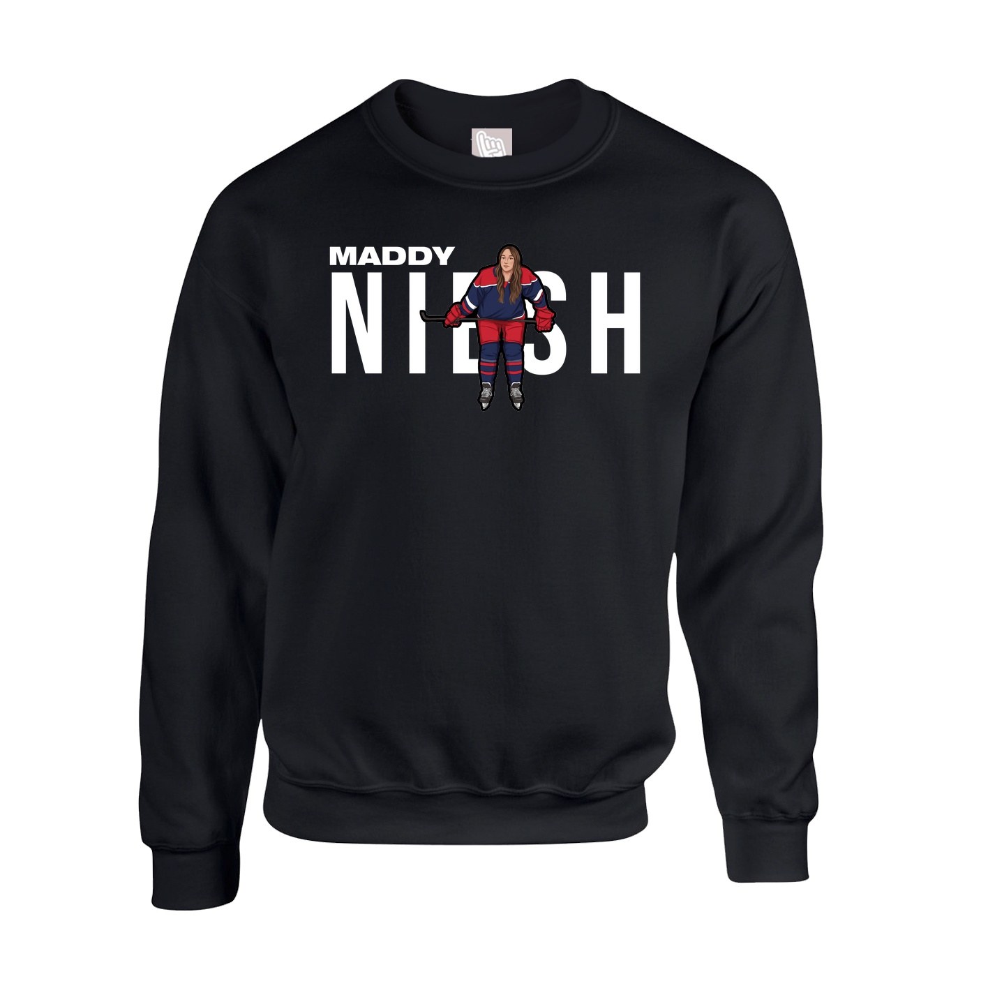 Fleece Crew — Player Name in Black