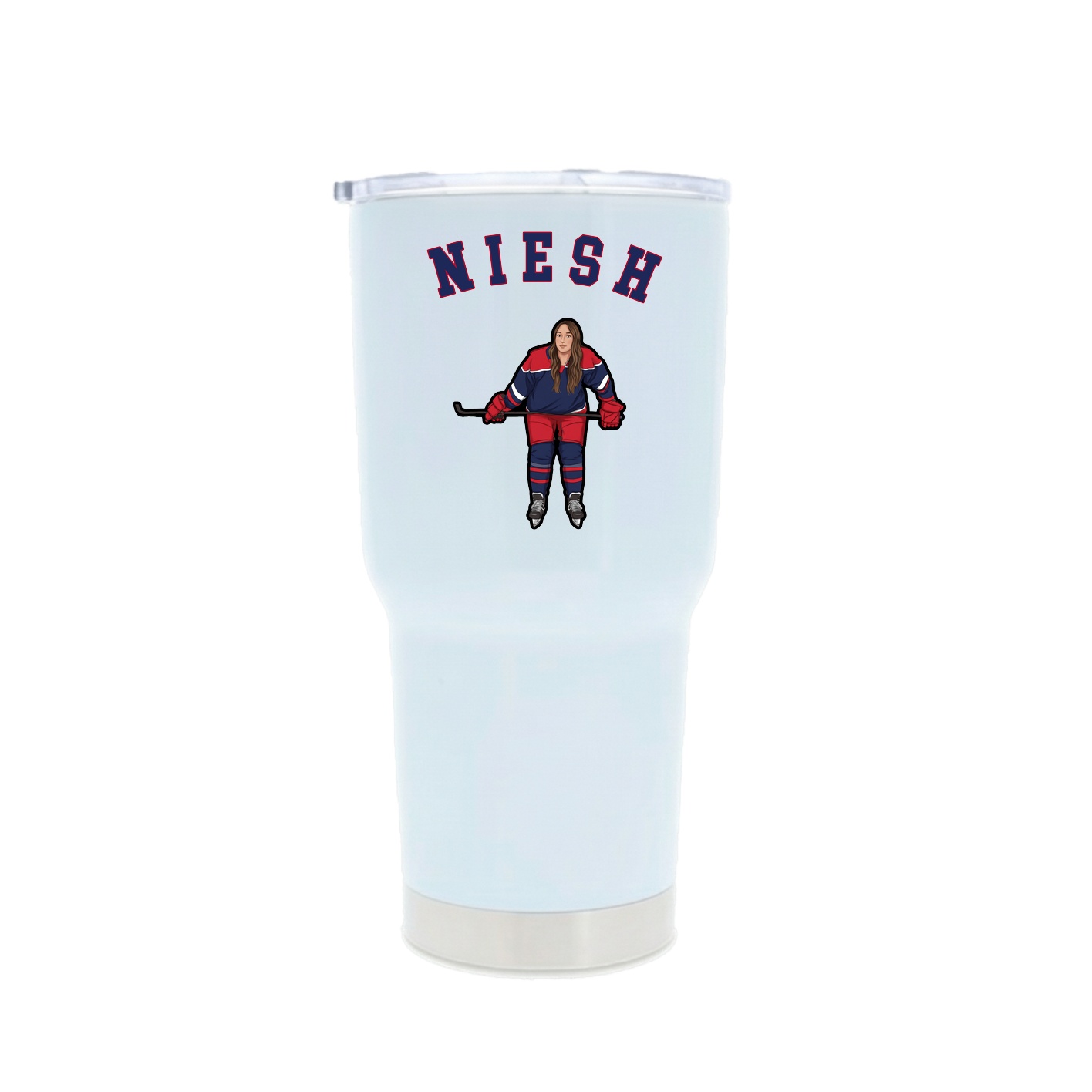 30oz Stainless Steel Tumbler — Shirsey Arch in White