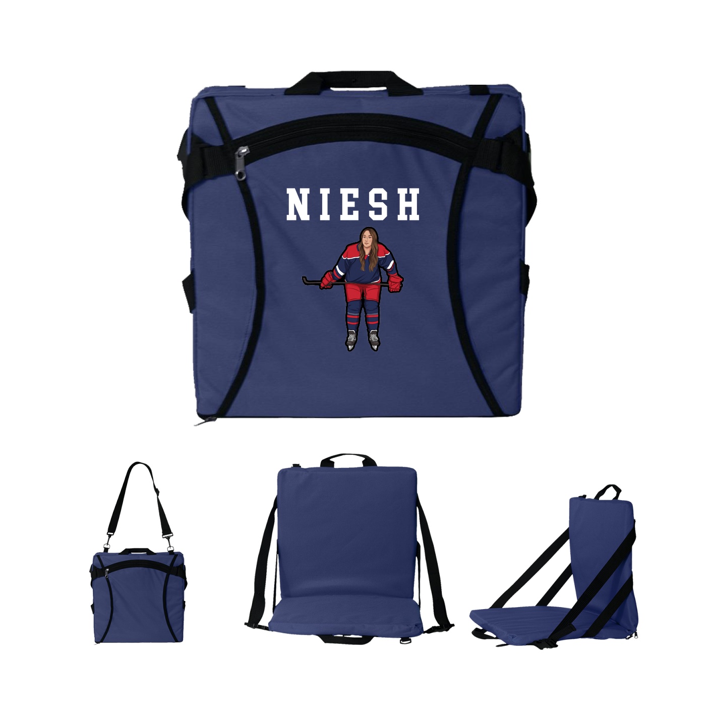 Folding Stadium Seat — Shirsey in Navy