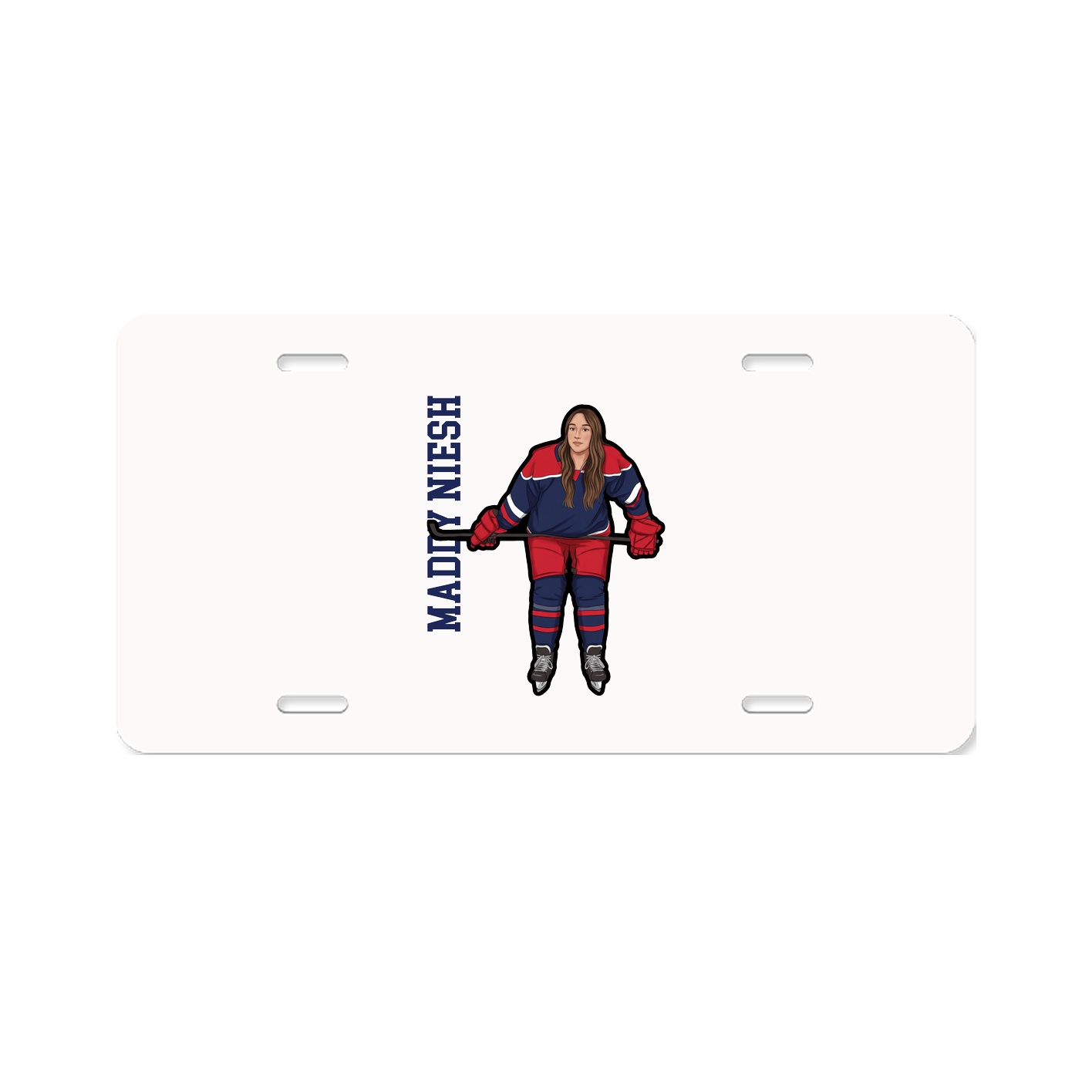 License Plate — Name Vertical in Classic