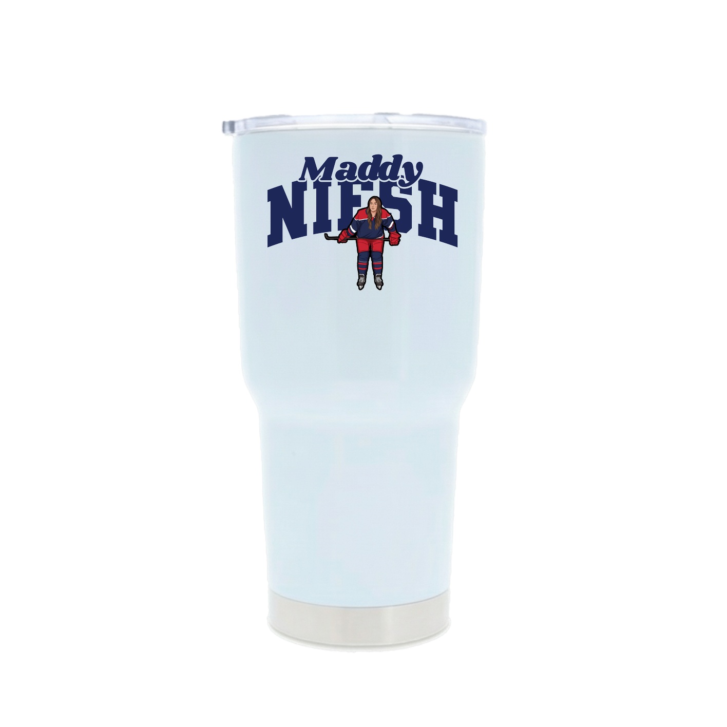 30oz Stainless Steel Tumbler — Signature Arch in White
