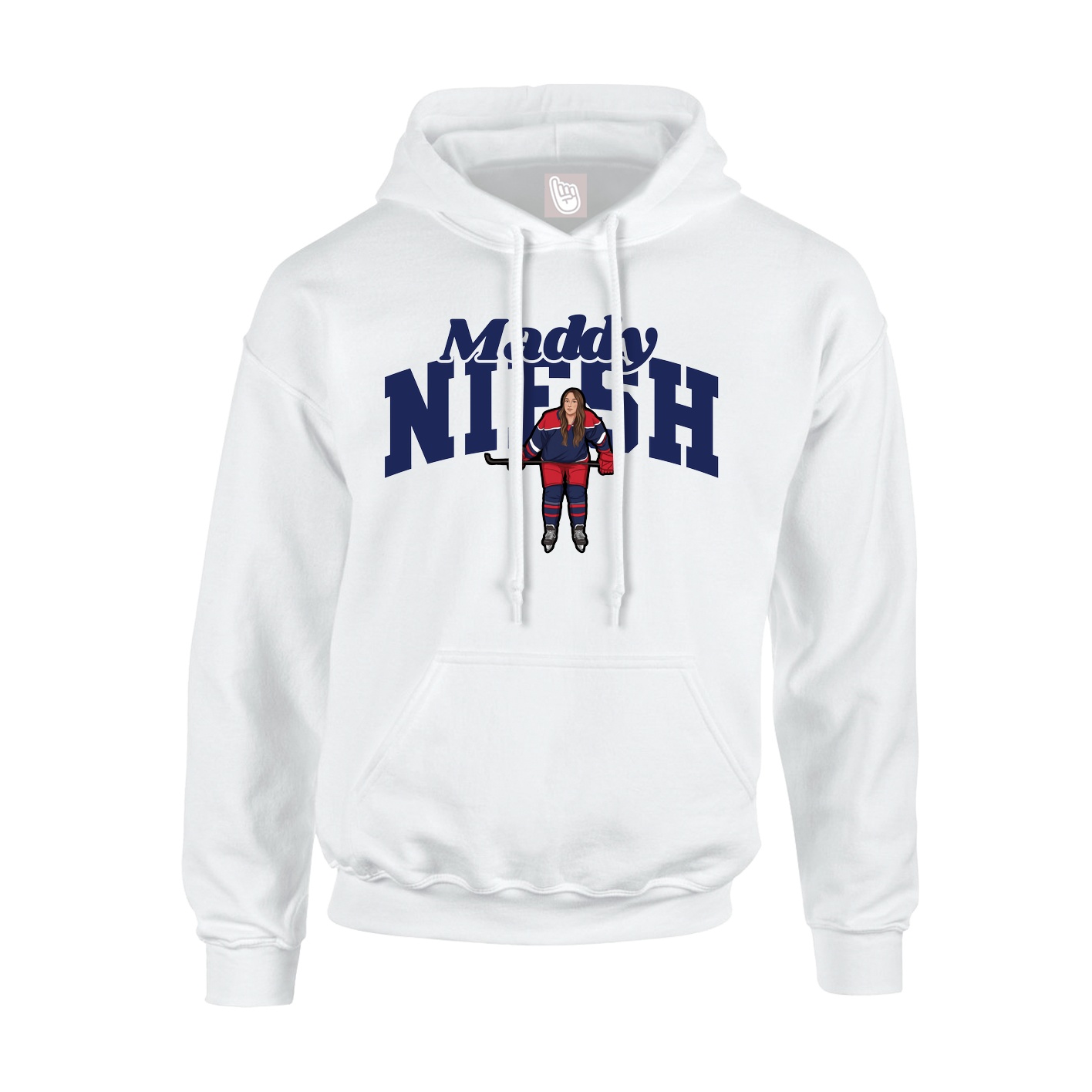 Hoodie — Signature Arch in White