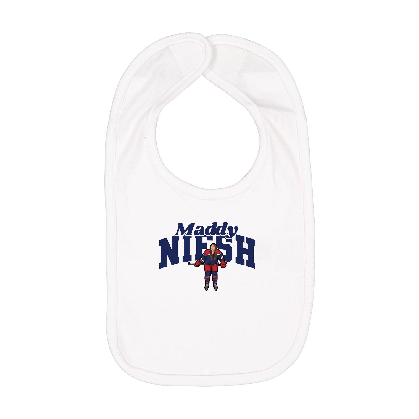 Infant Bib — Signature Arch in White