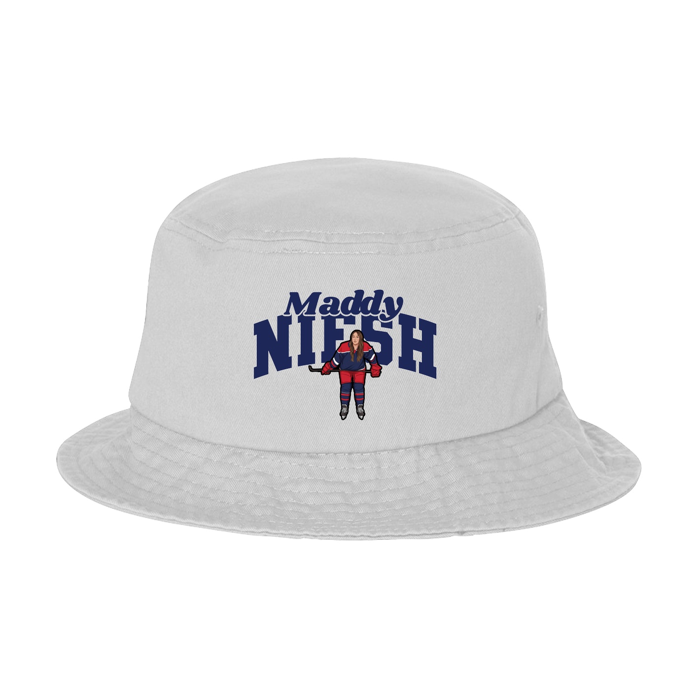 Bucket Cap — Signature Arch in White