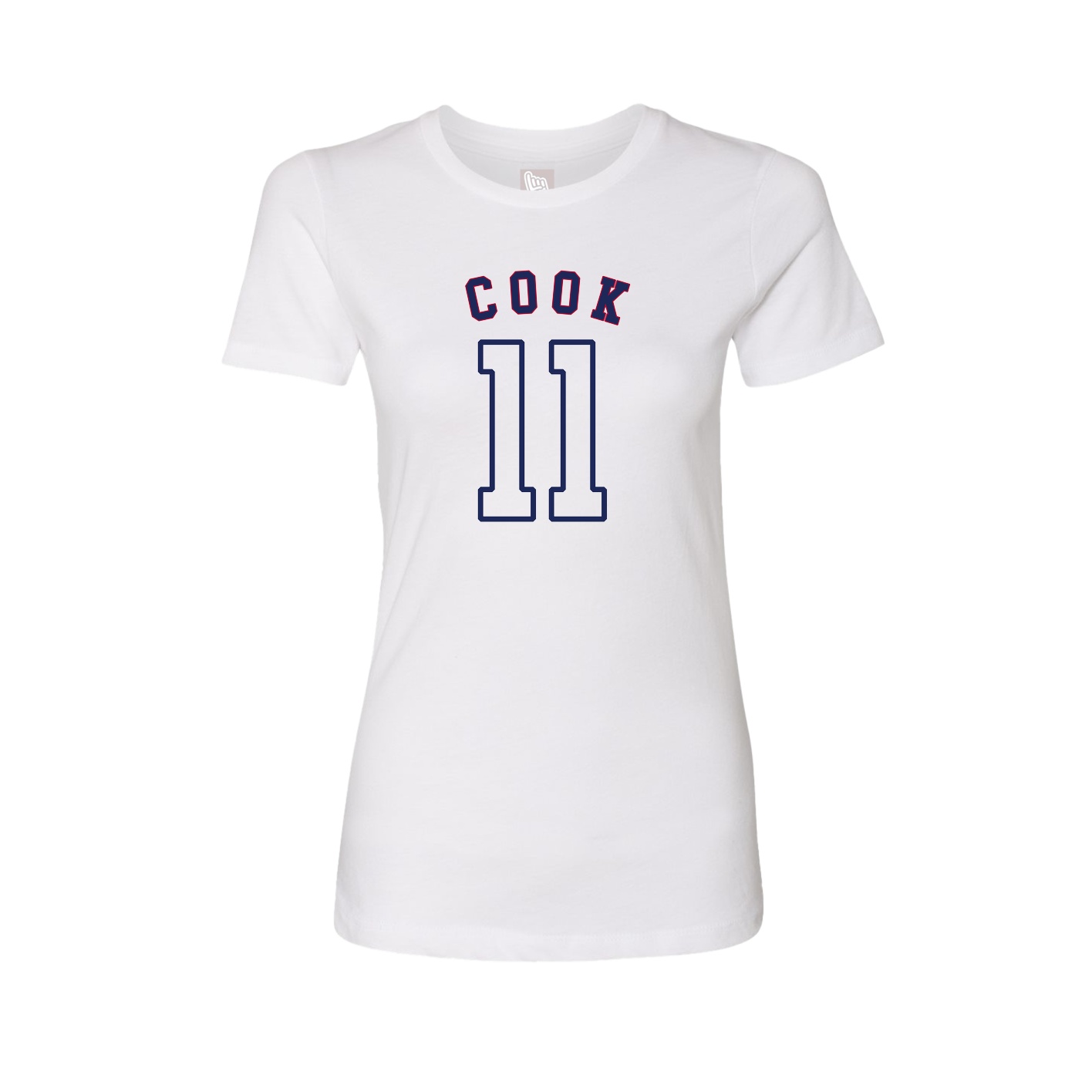 Fitted Women's Tee — Shirsey Arch in White
