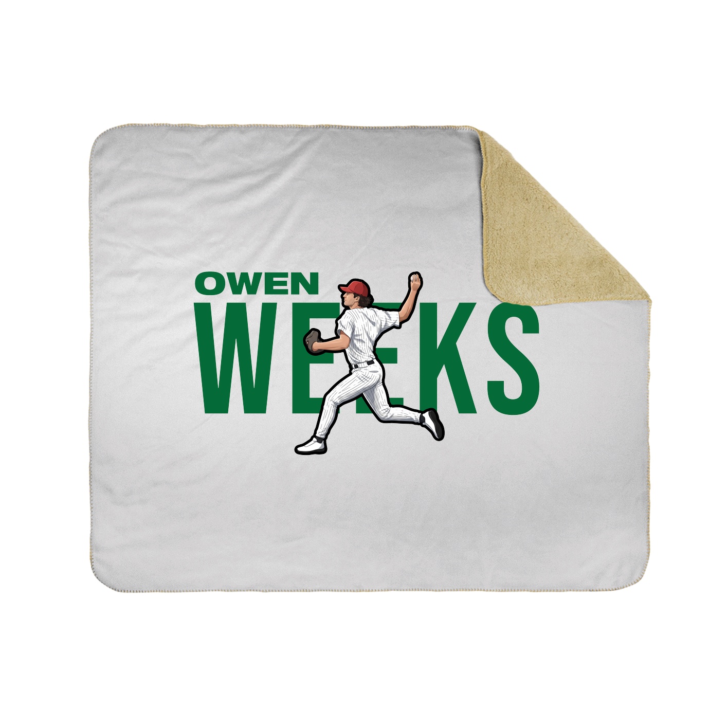 Throw Blanket — Player Name in White