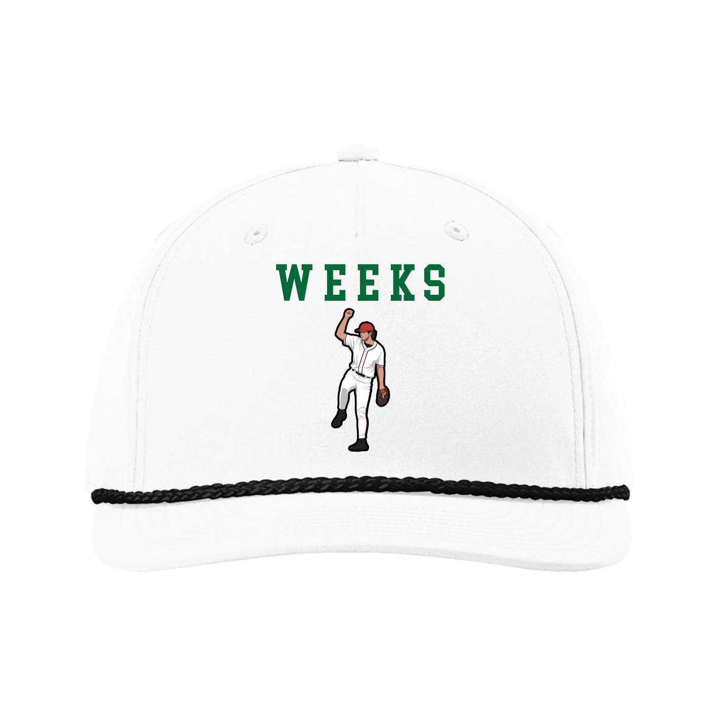 Five-Panel Classic Rope Cap — Shirsey in White