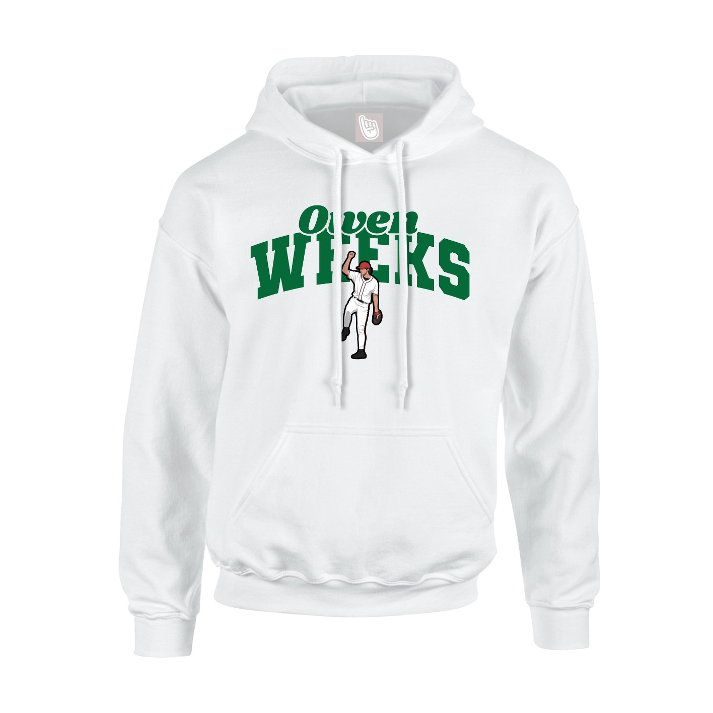 Hoodie — Signature Arch in White