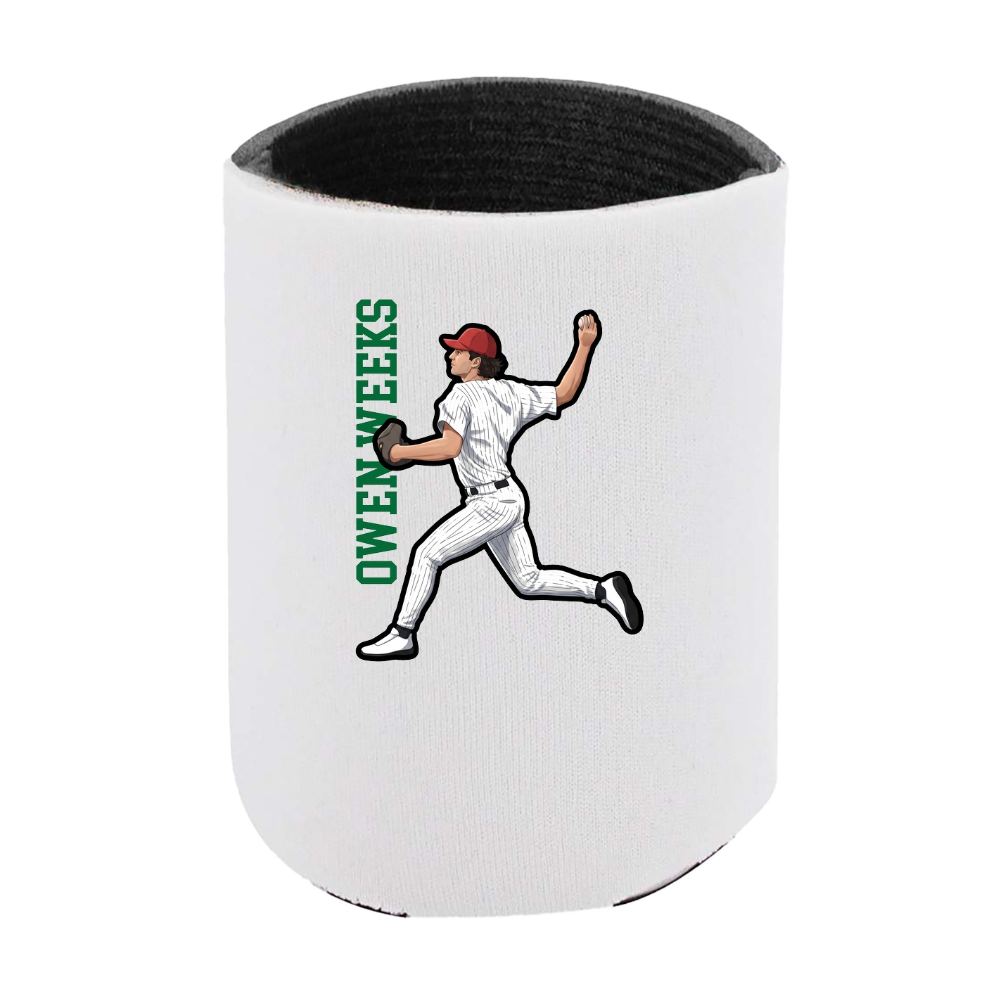Can Holder — Name Vertical in White